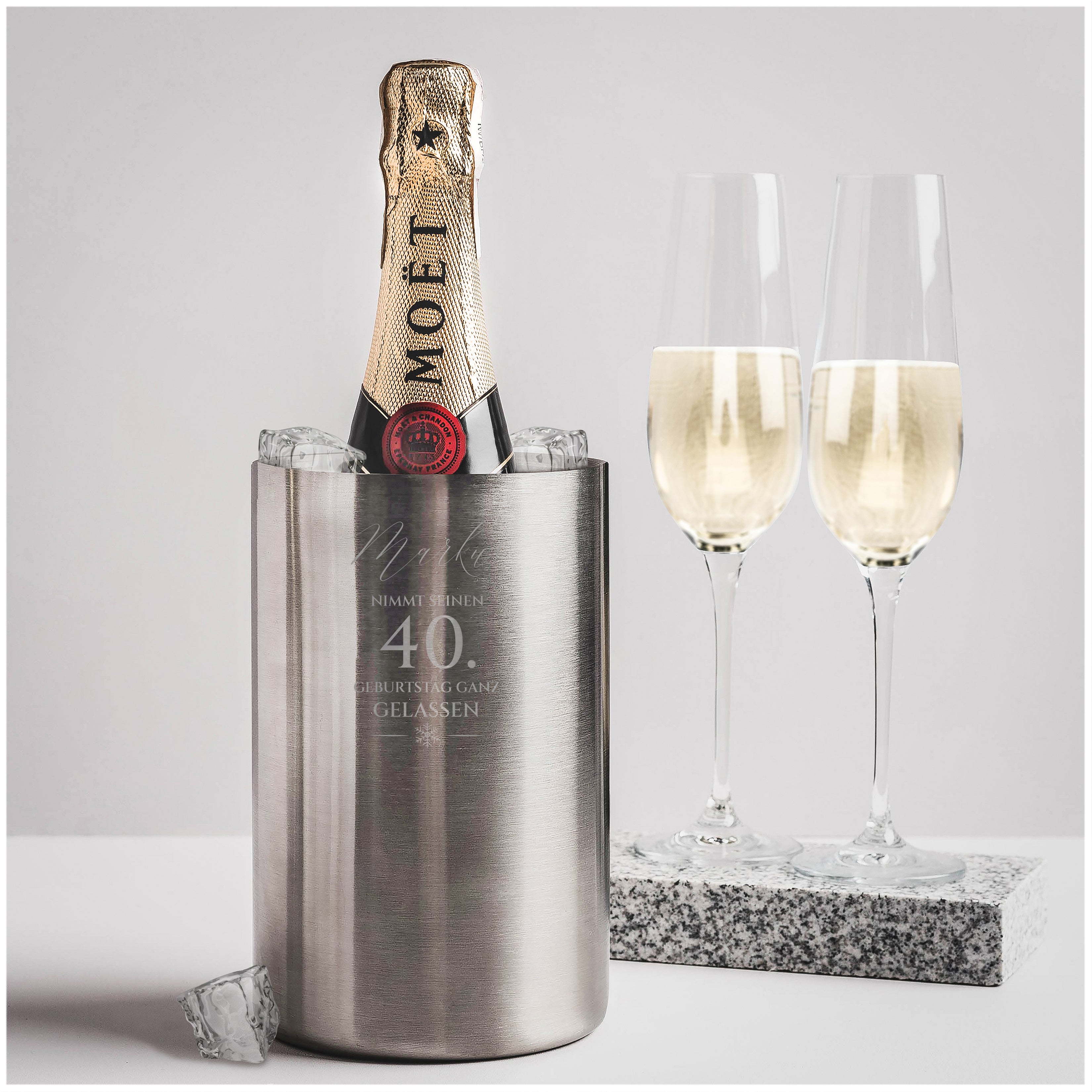 Gravierter Getränkekühler GESCHENK ZUM 40. GEBURTSTAG FÜR IHN