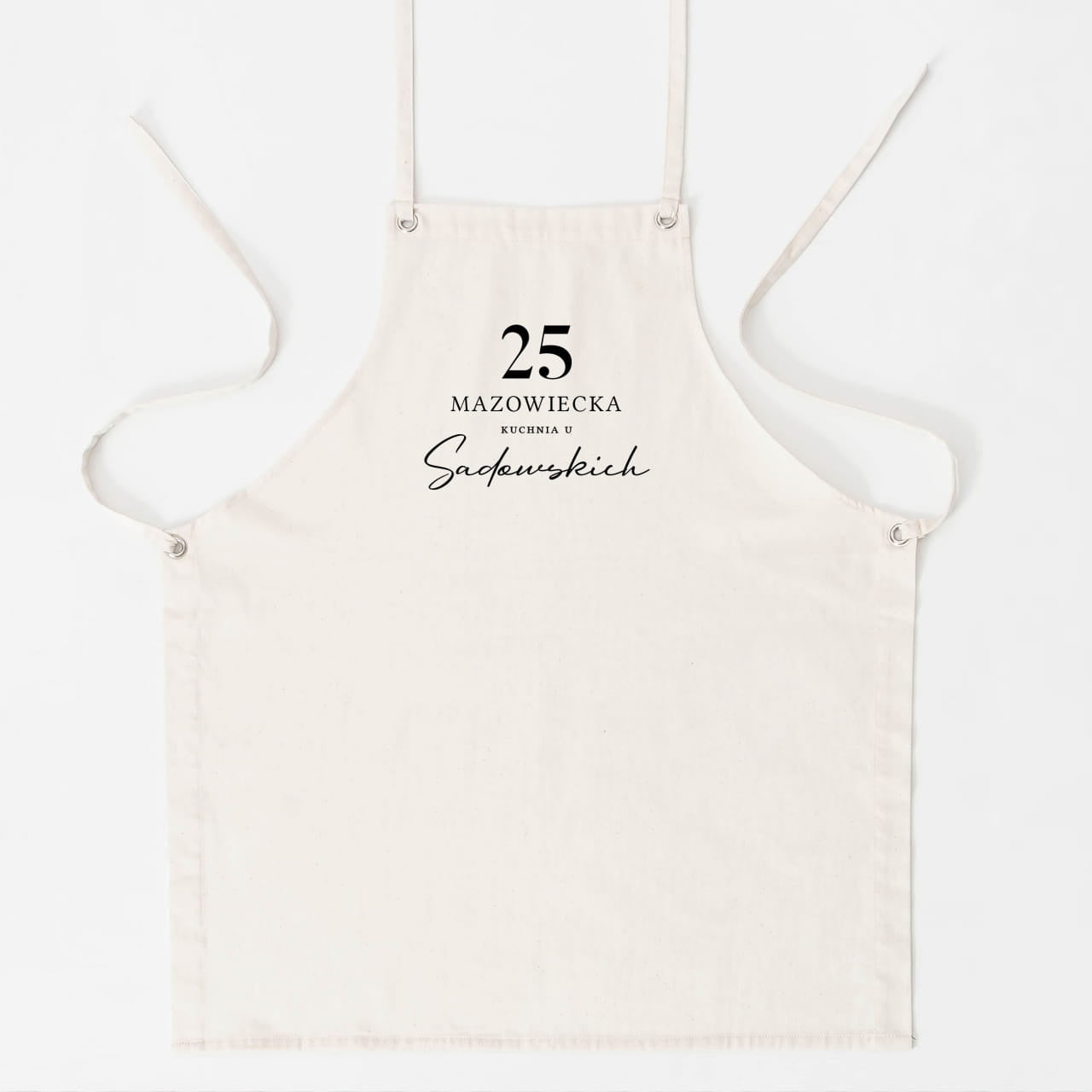 Fartuch z nadrukiem na parapetówkę prezent na parapetówkę prezent do nowego domu personalizowany fartuch