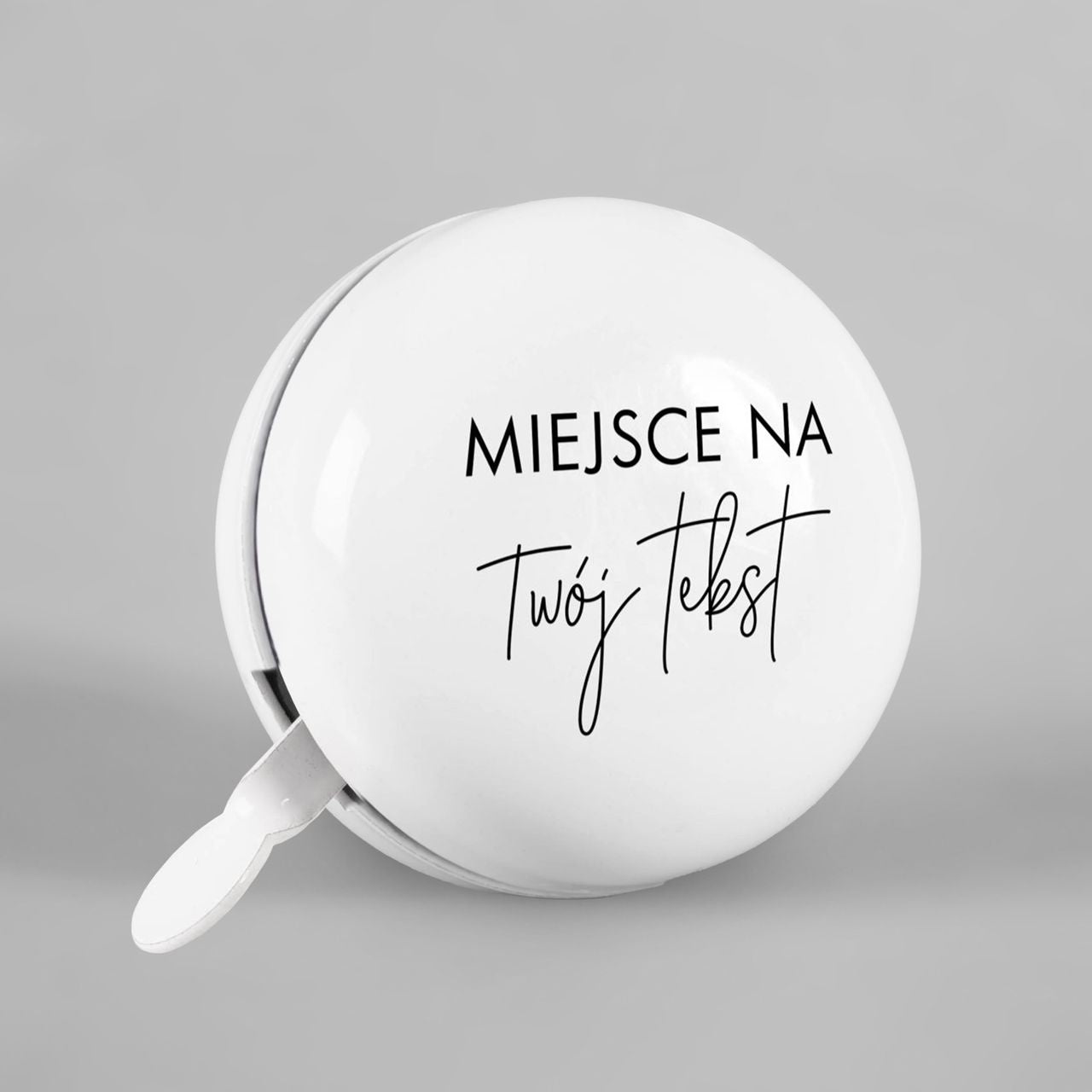 Dzwonek rowerowy z Twoim tekstem