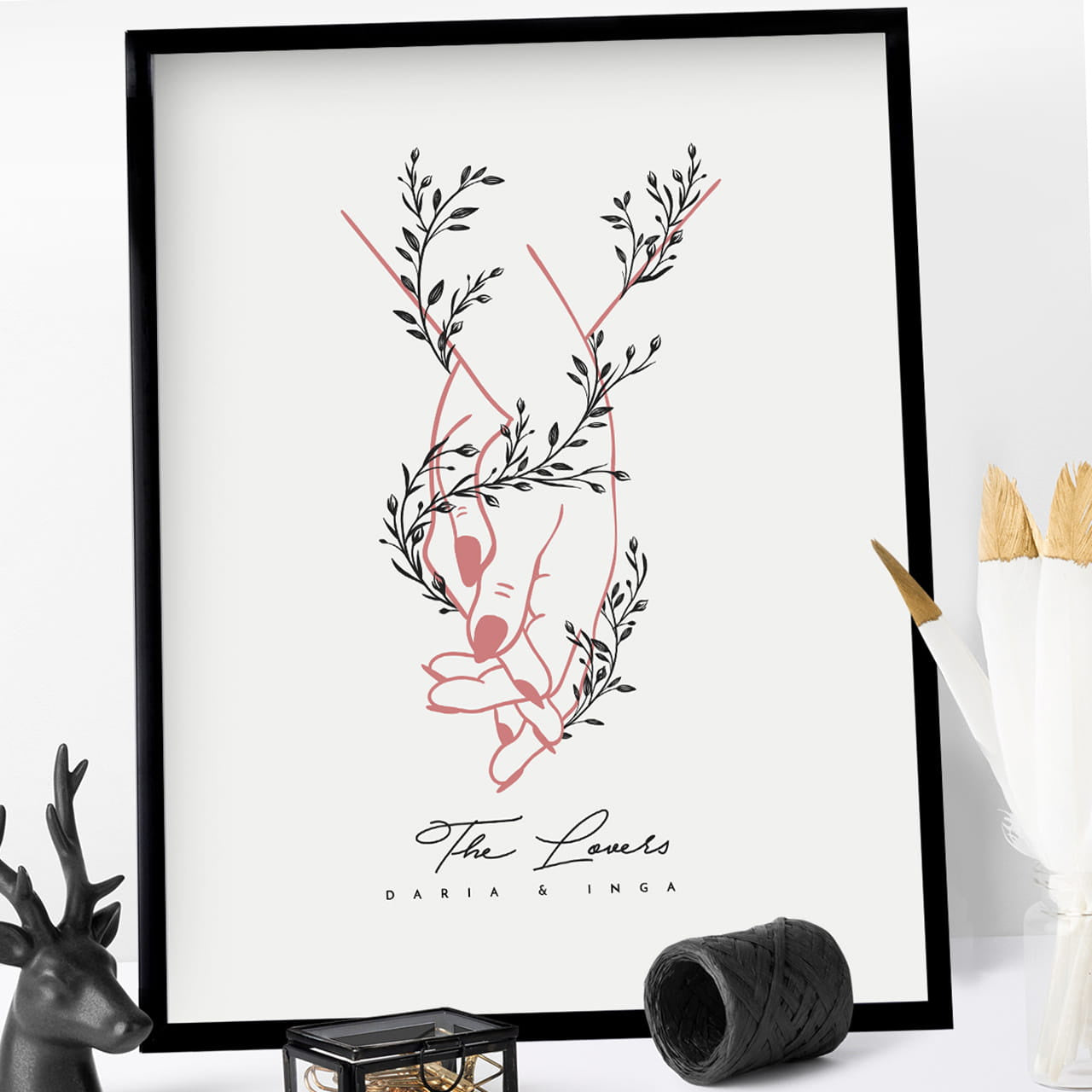  Personalizowany plakat lgbt plakat miłosny plakat LGBT plakat na walentynki prezent dla niej