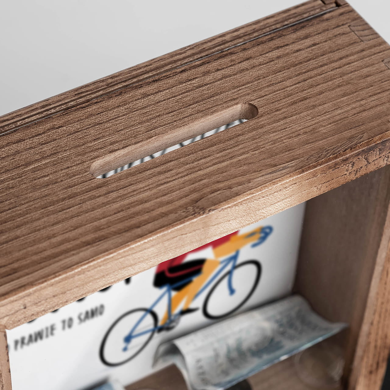 Duża skarbonka Zbieram na rower - personalizowany prezent dla rowerzysty prezent dla sportowca personalizowana skarbonka