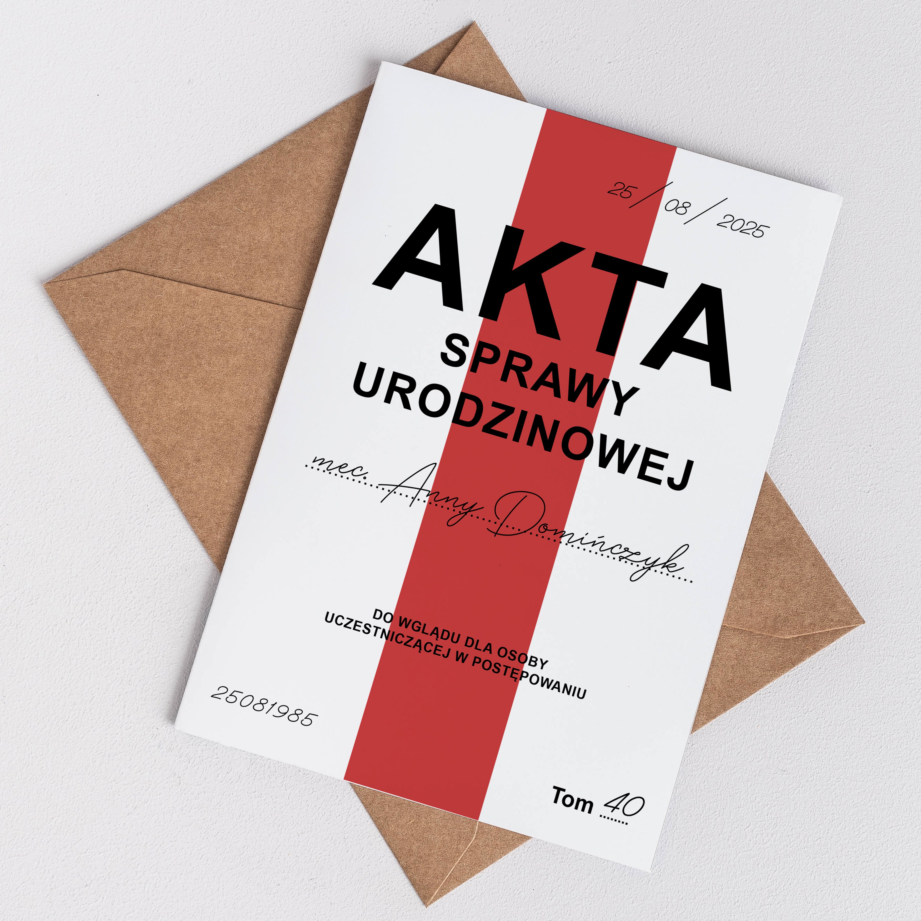 Kartka dla adwokata - akta