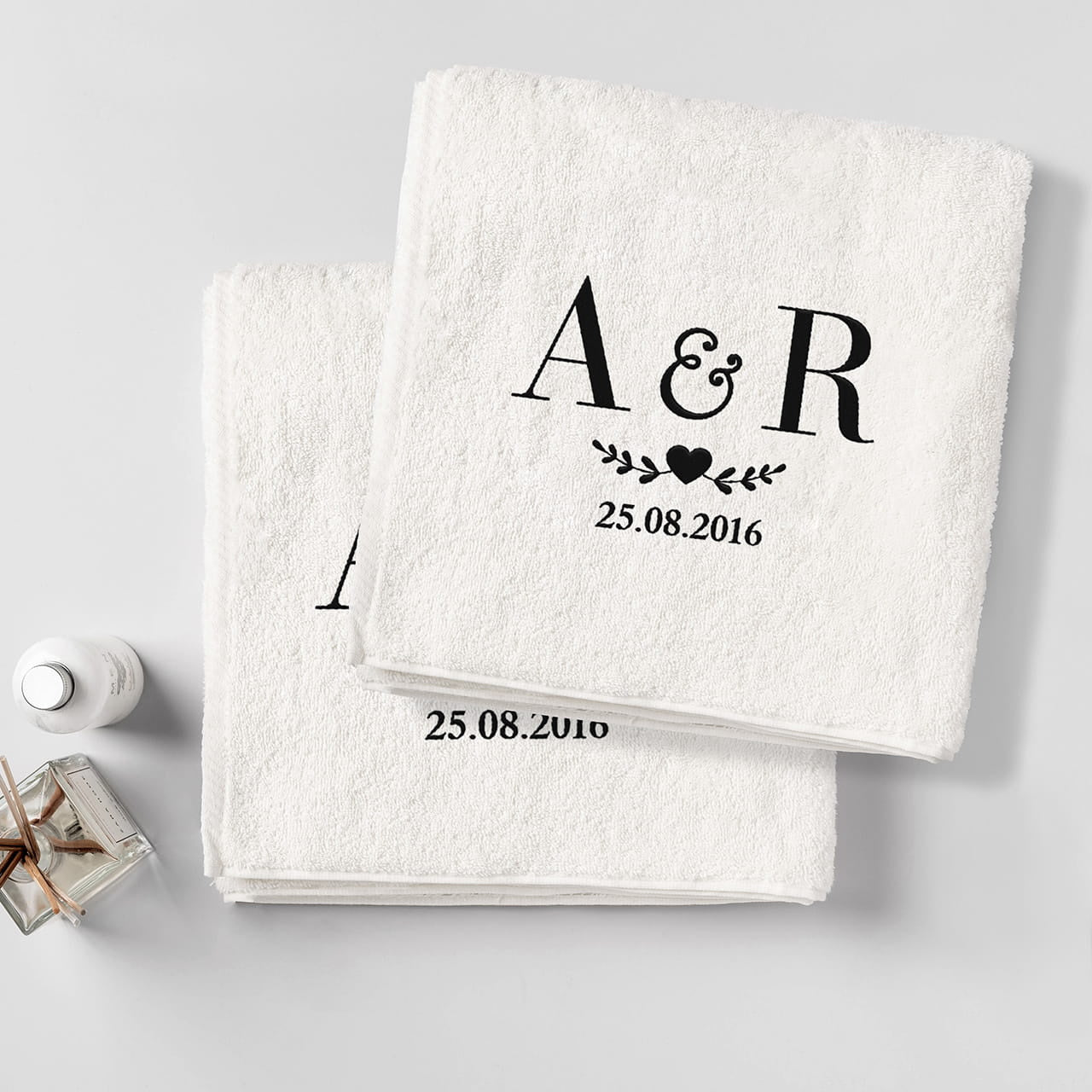 Komplet bawełnianych ręczników - prezent na rocznicę ślubu prezent na 50 rocznicę ślubu