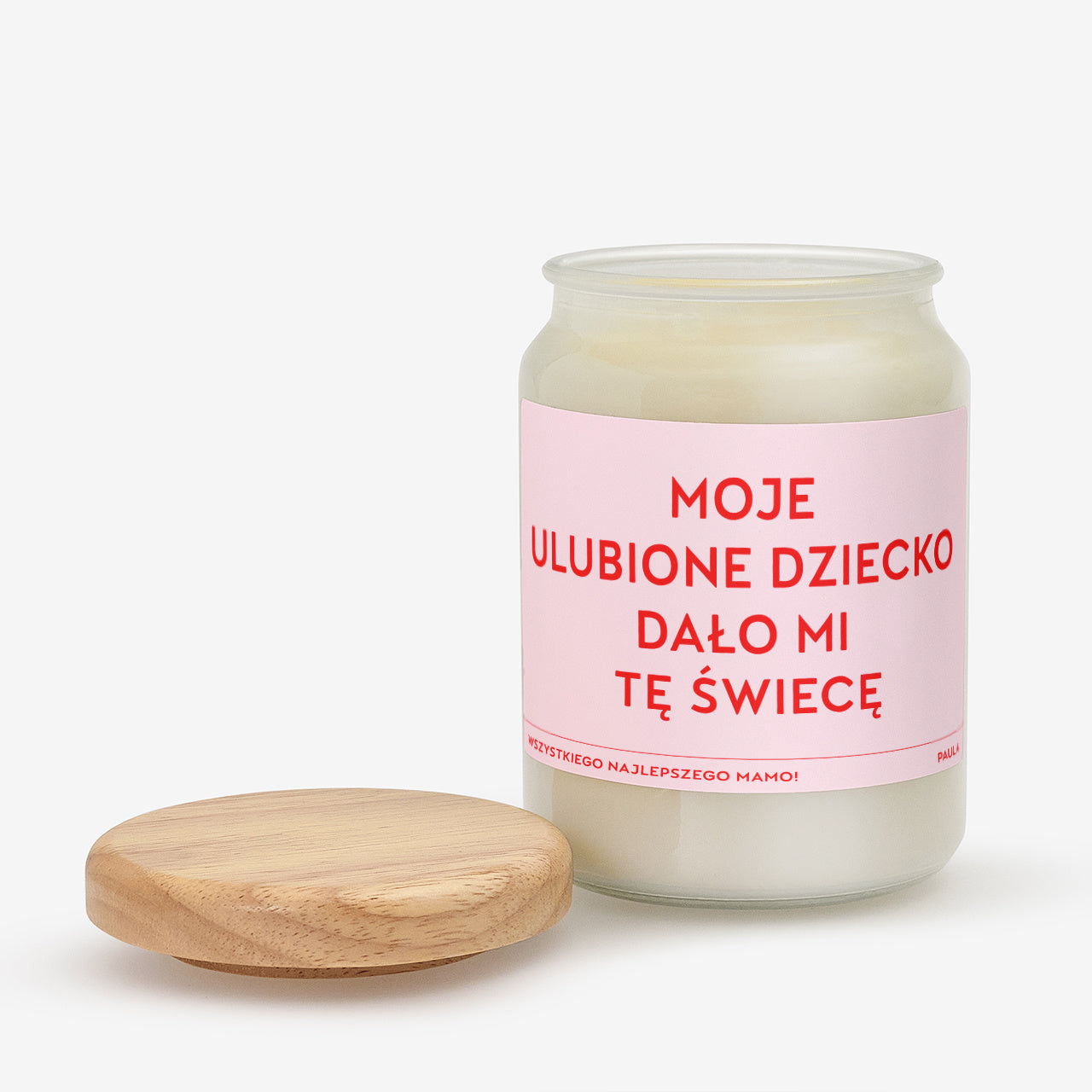 Świeca dla mamy - Ulubione Dziecko personalizowana świeczka na prezent dla mamy