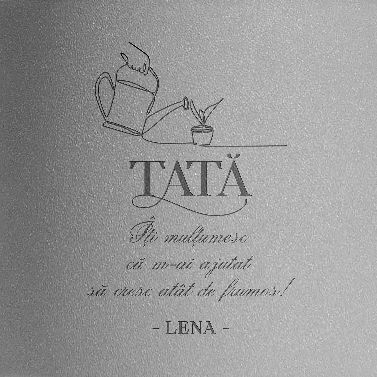 Grawerowana doniczka - prezent na podziękowanie dla taty prezent dla taty prezent na dzień taty