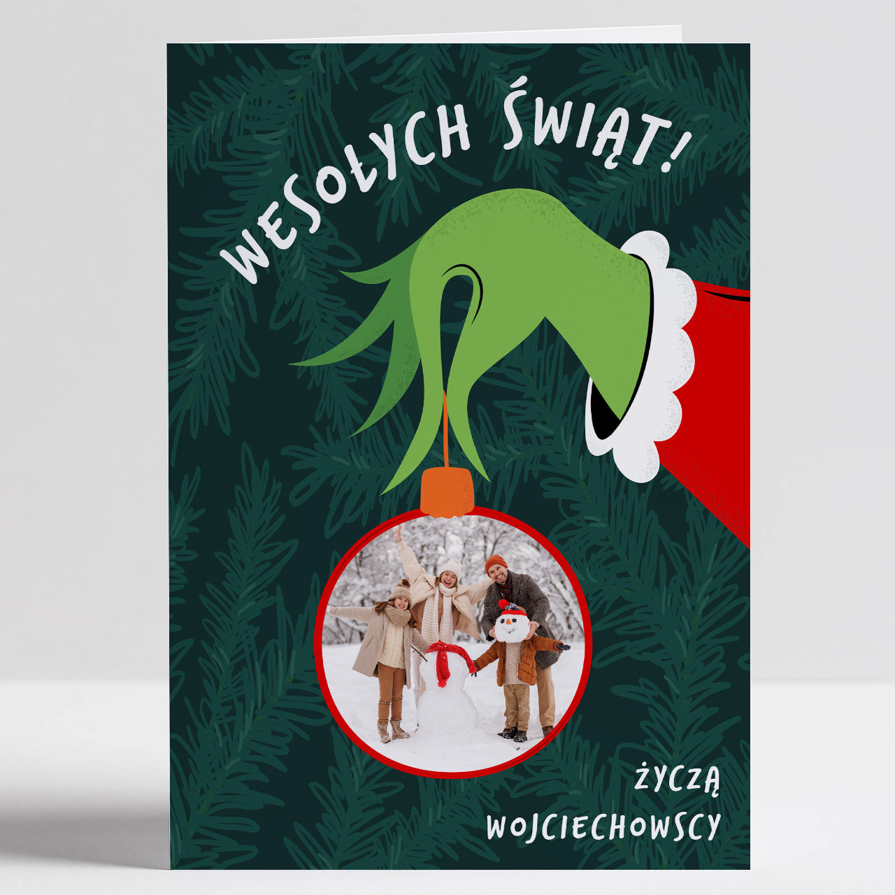 Świąteczna kartka ze zdjęciem - Wesołych Świąt