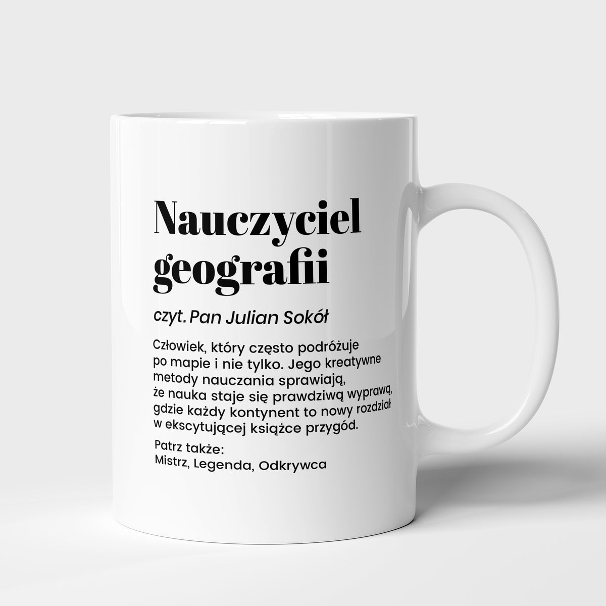 Personalizowany kubek dla nauczyciela geografii - Definicja