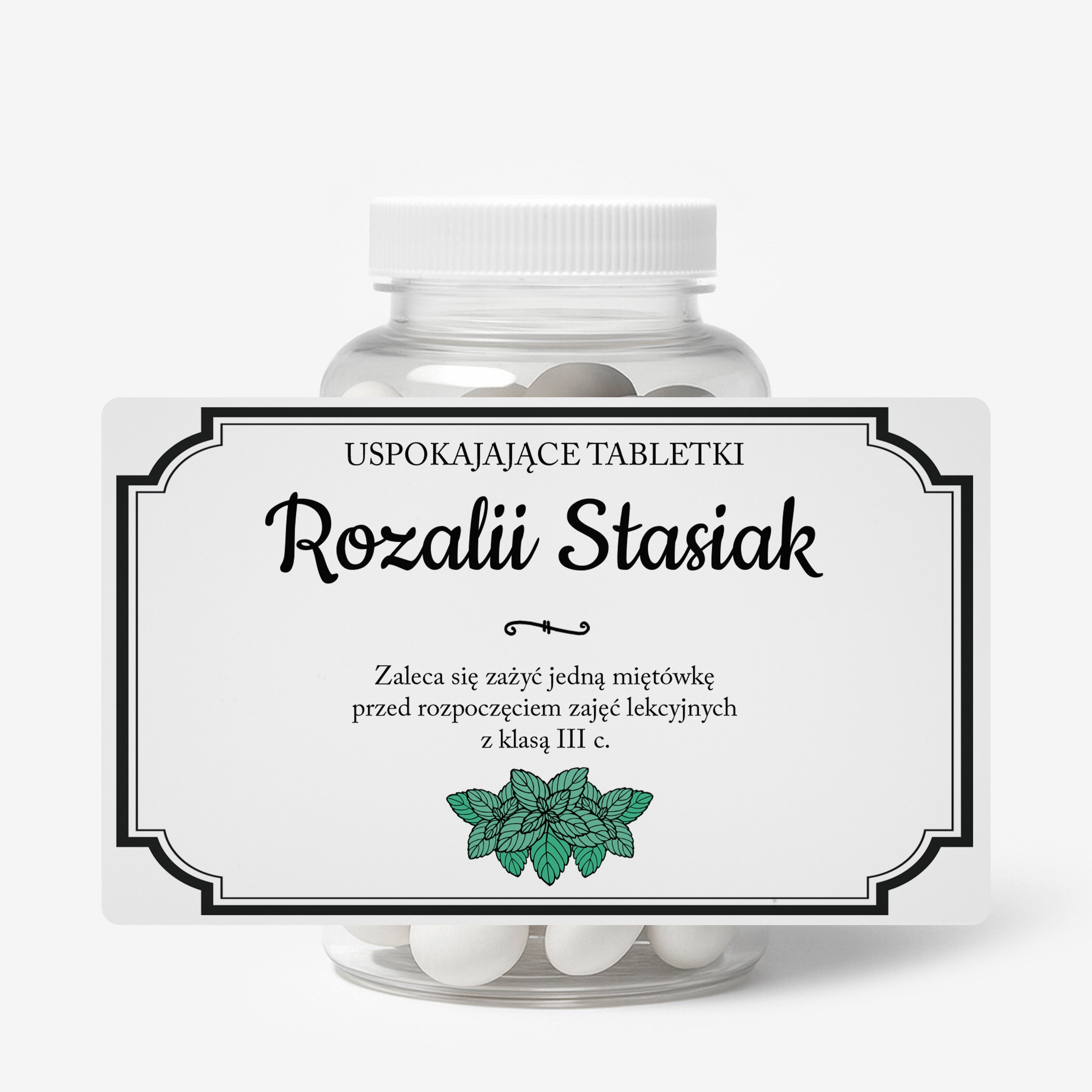 Zestaw prezentowy: miętówki + etykieta do naklejenia - prezent dla nauczyciela prezent na dzień nauczyciela