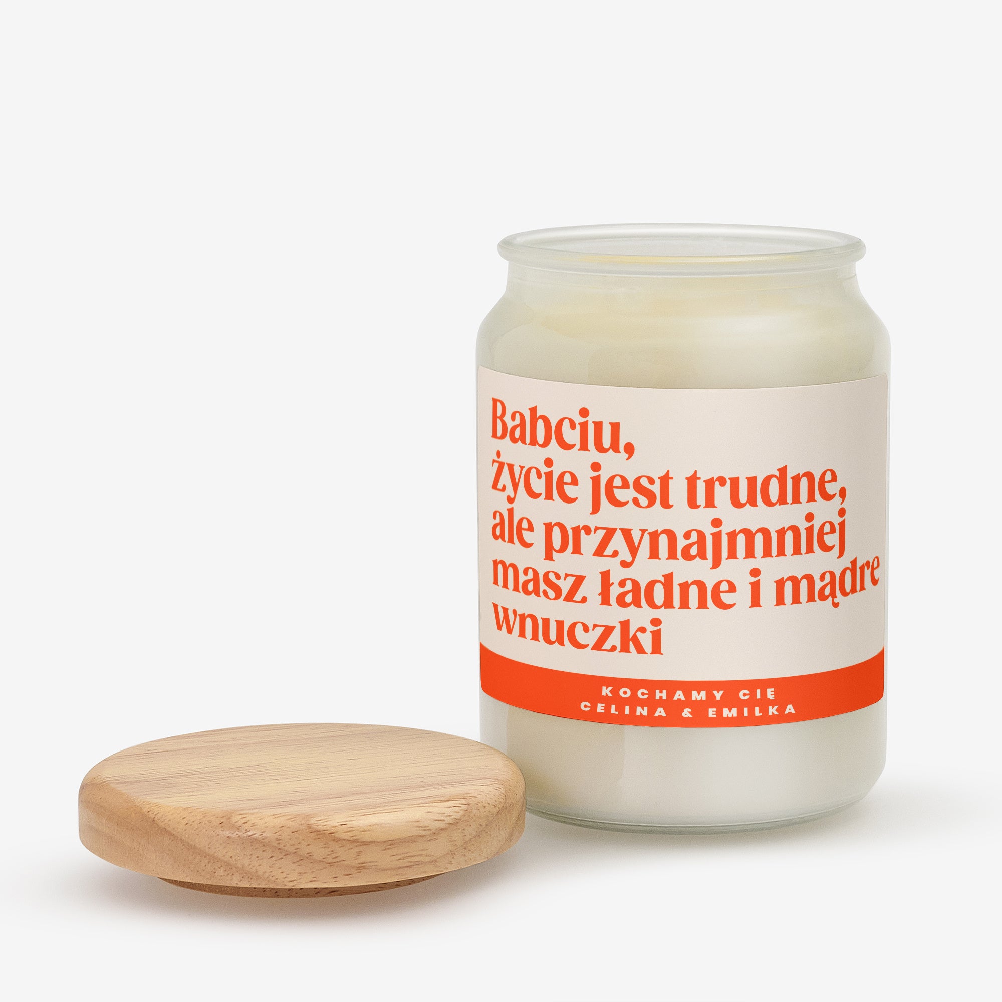 Naturalna świeca dla babci od wnuków