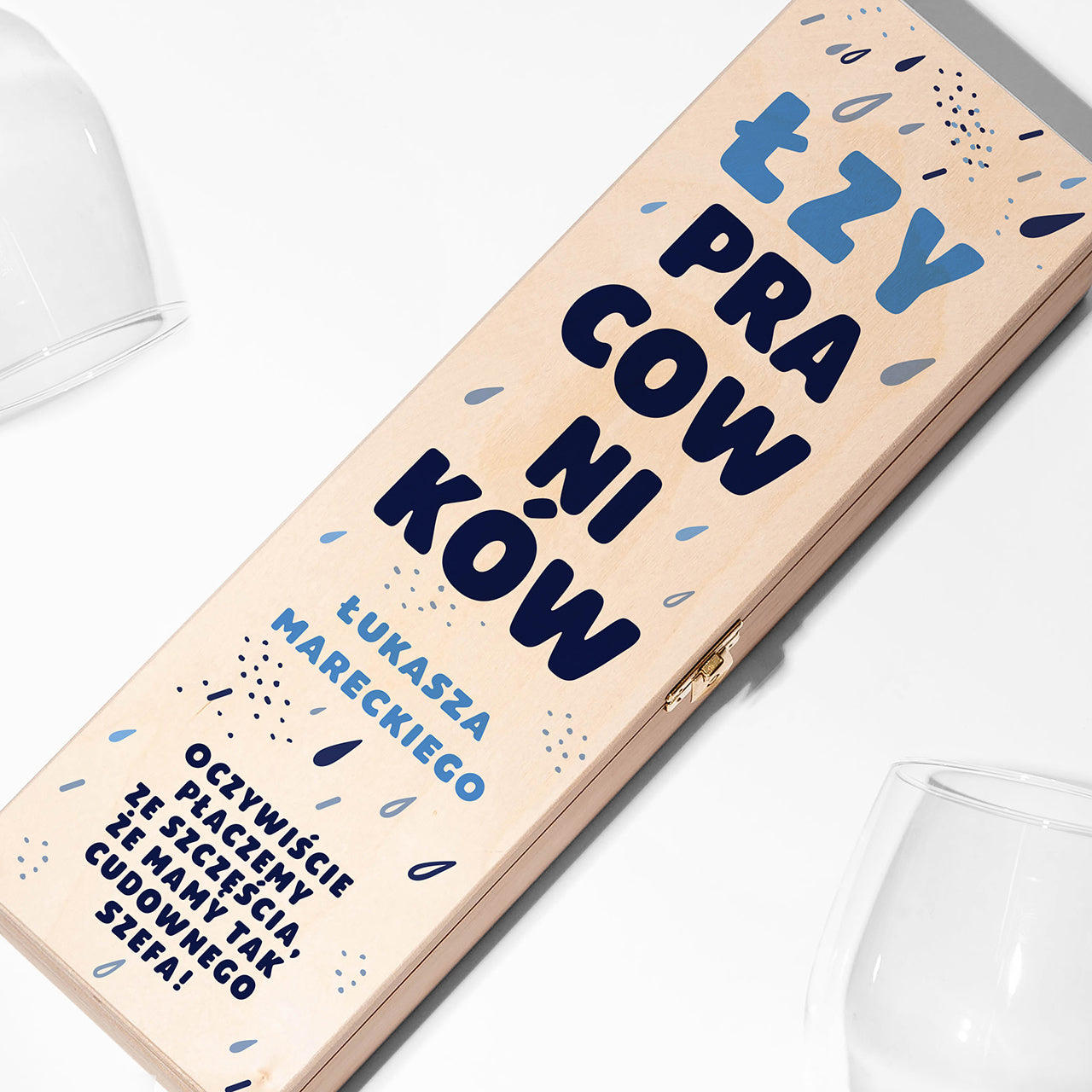 Skrzynka na wódkę ze śmiesznym nadrukiem - prezent dla szefa