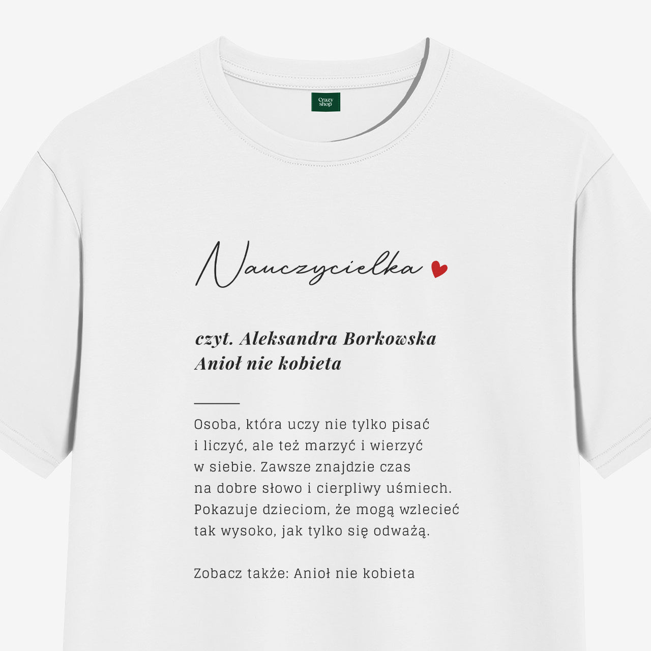 T-shirt dla Nauczycielki Definicja Prezent na Koniec Roku Podziękowanie od Dzieci - S