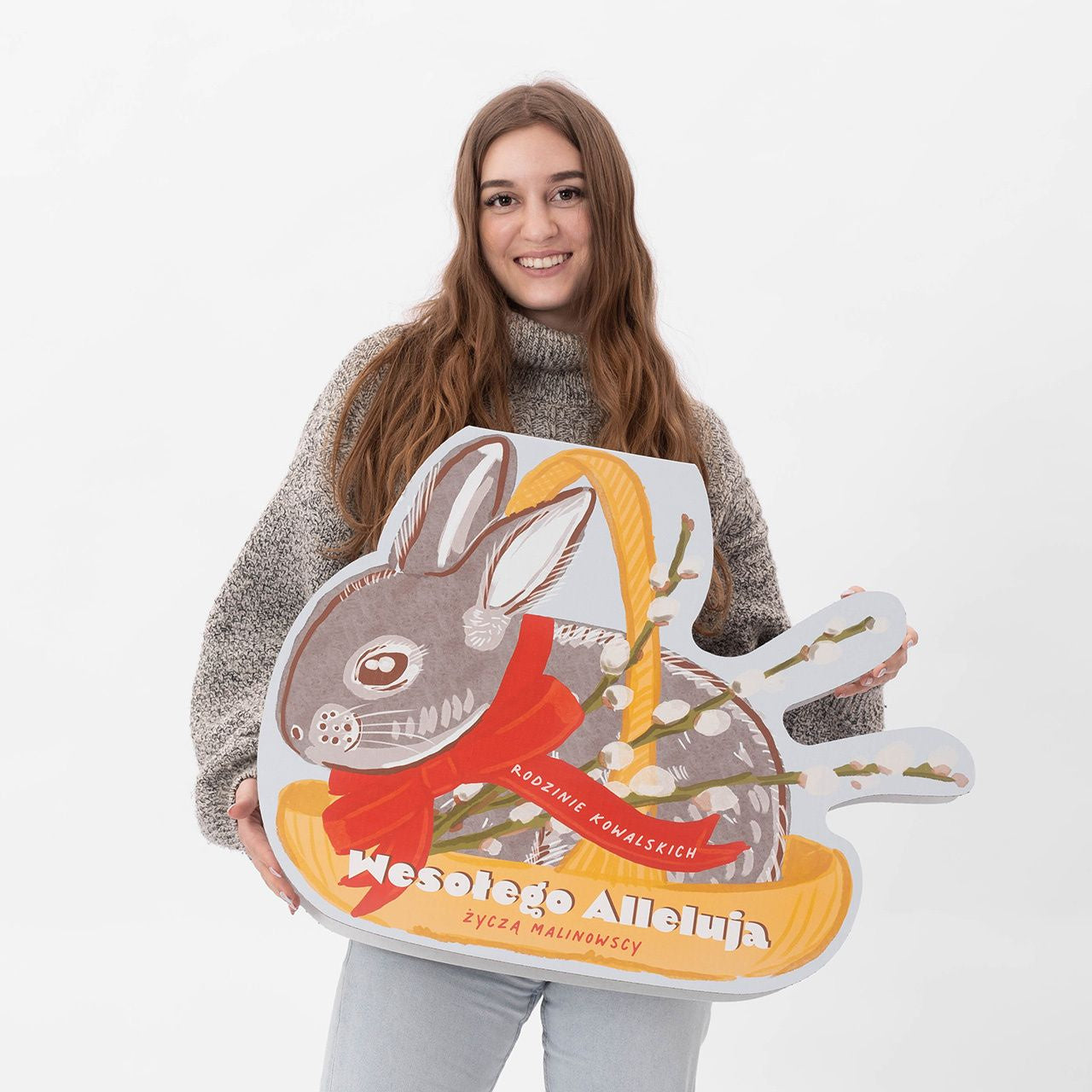 Kartka na Wielkanoc XXL - Zajączek