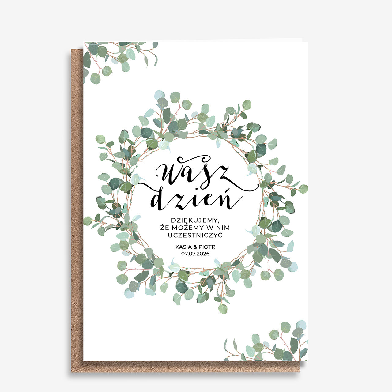 Personalizowana kartka ślubna - Wasz Dzień kartka na ślub upominek na ślub kartka na prezent