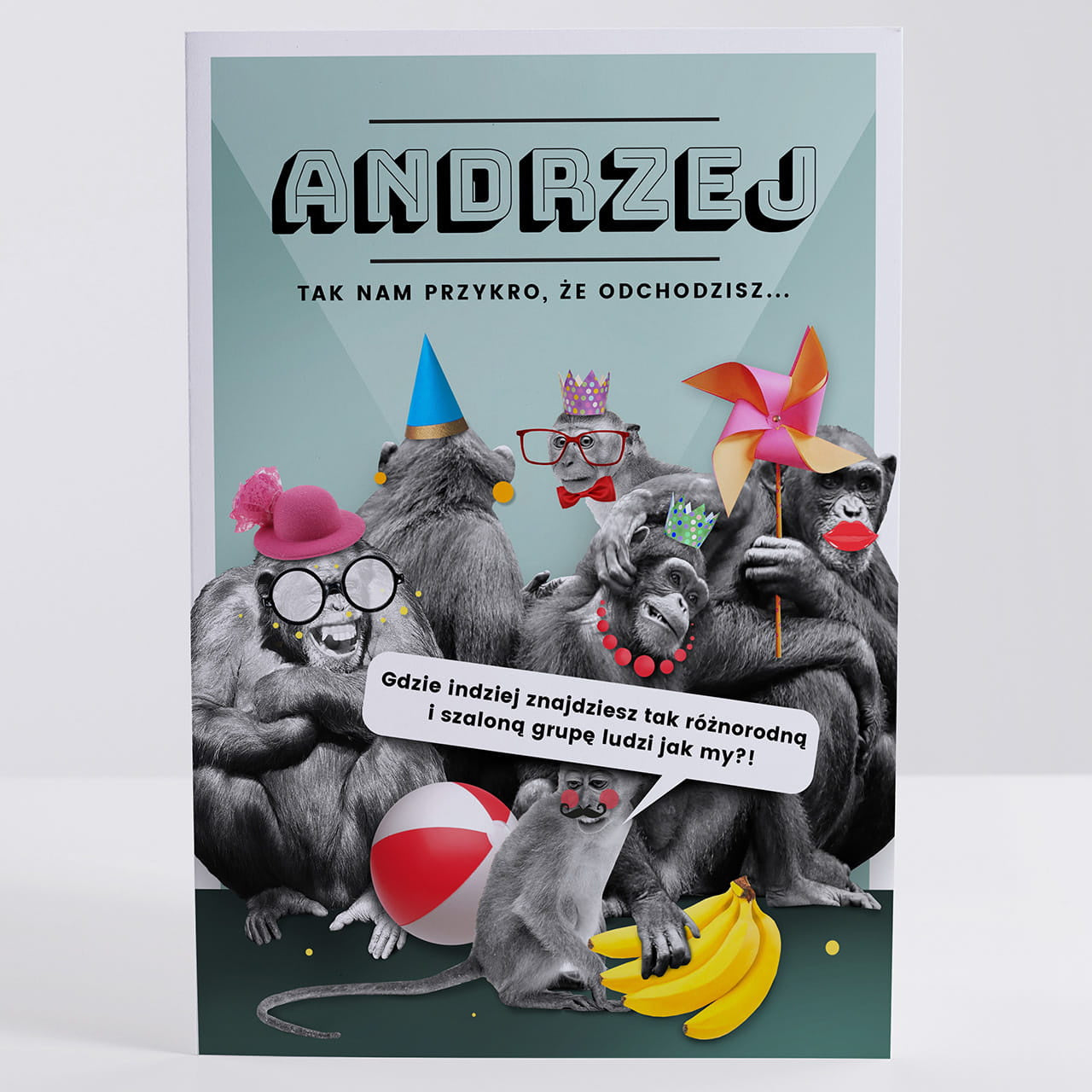 Kartka A4 personalizowana na pożegnanie z pracy