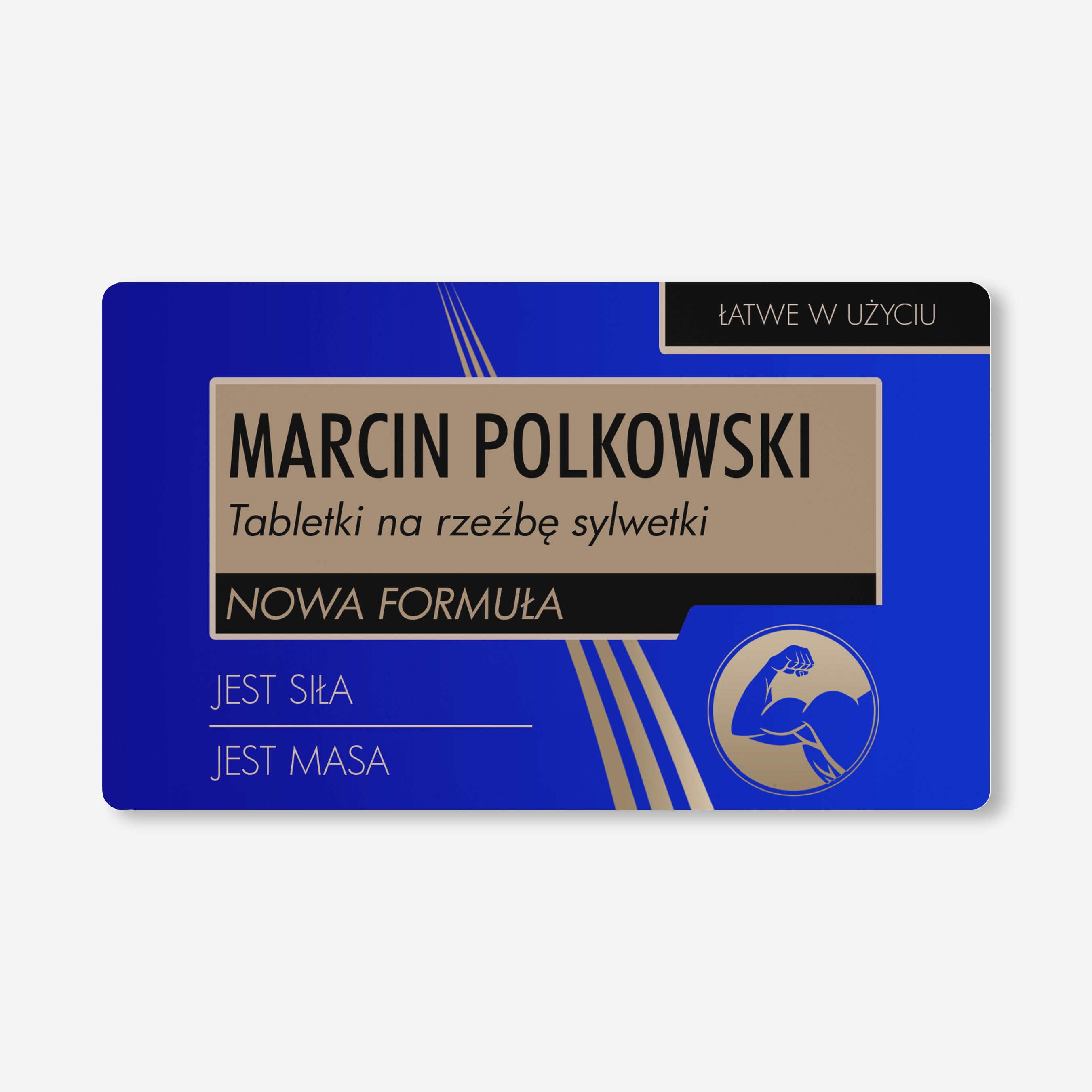 Personalizowany pojemnik na miętówki - Na rzeźbę sylwetki - prezent dla kulturysty