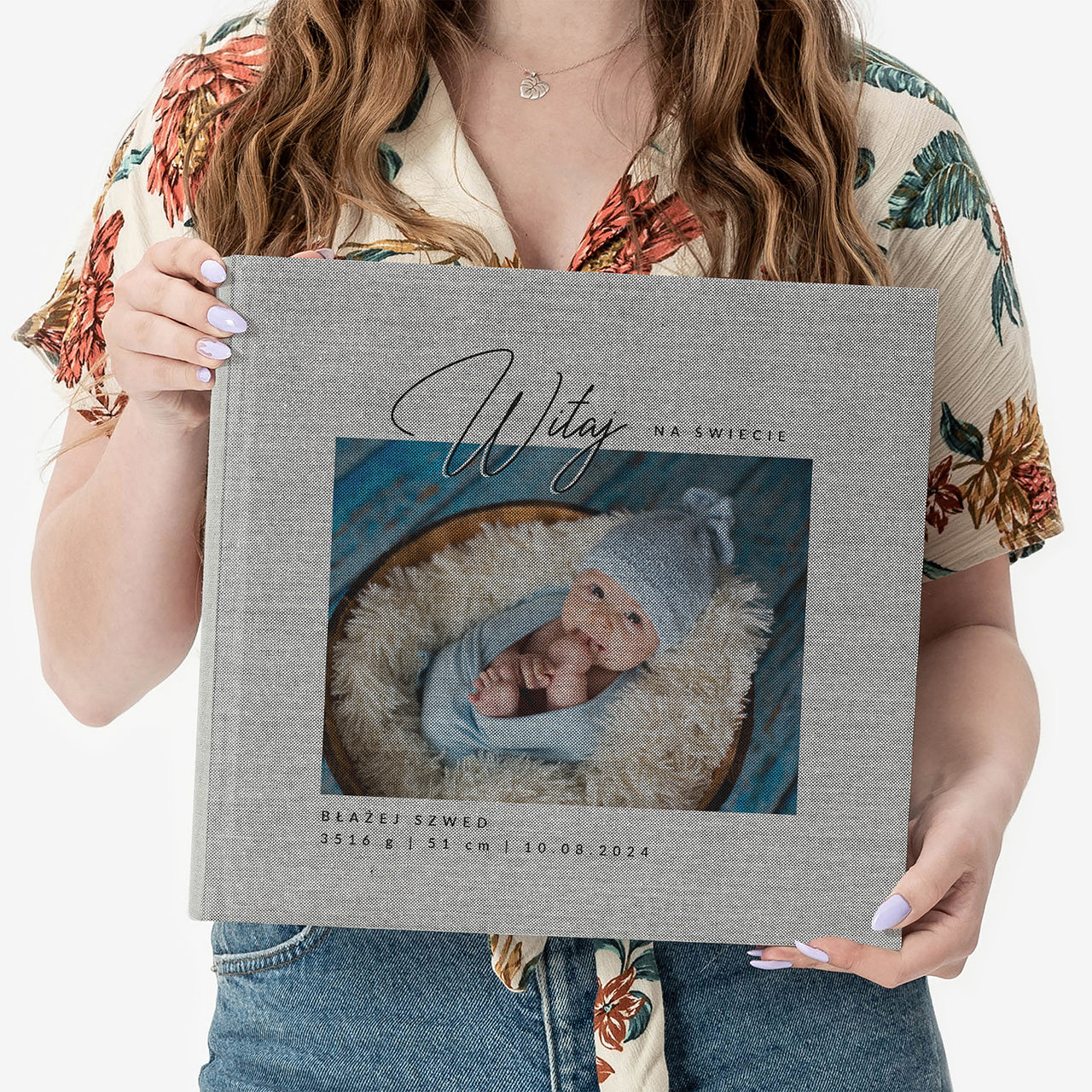 Album personalizowany ze zdjęciem na Narodziny Dziecka prezent na narodziny dziecka pamiątka narodzin dziecka