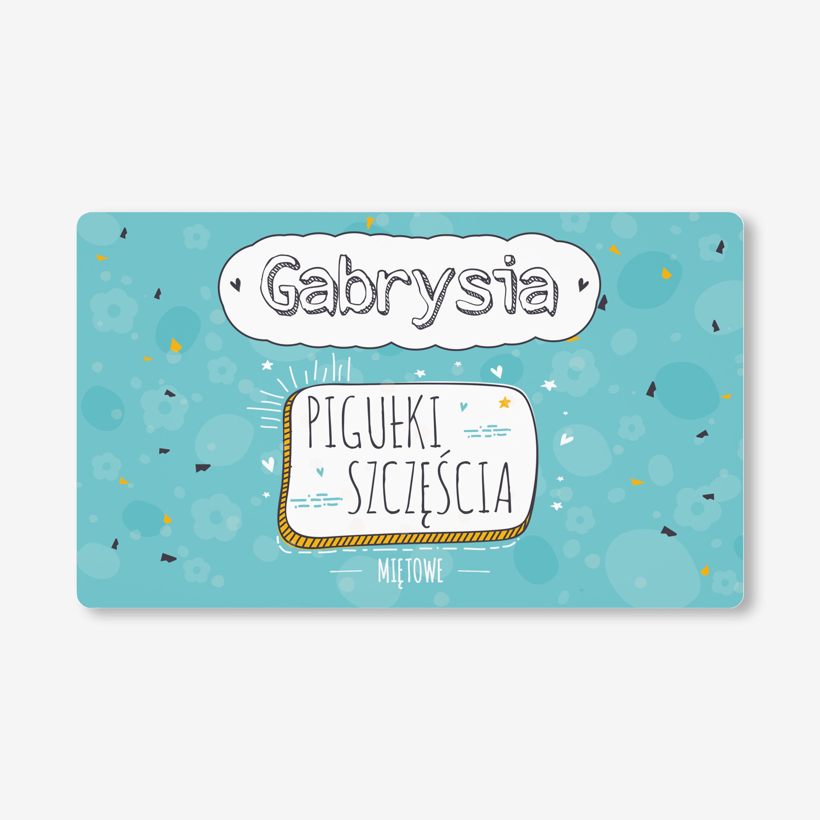 Zestaw cukierków miętowych z etykietą do personalizacji prezent dla przyjaciółki cukierki miętowe