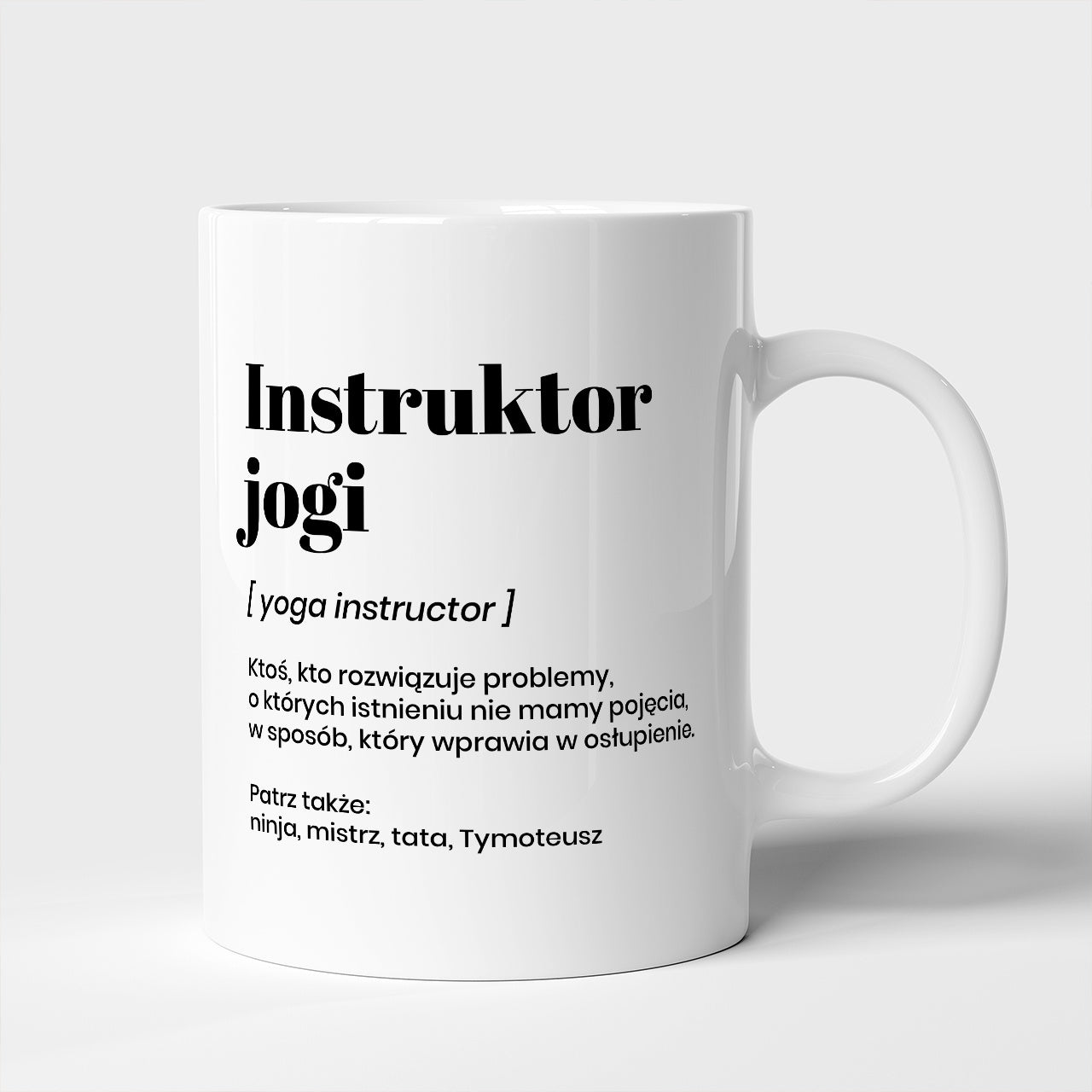 Personalizowany kubek dla instruktora jogi