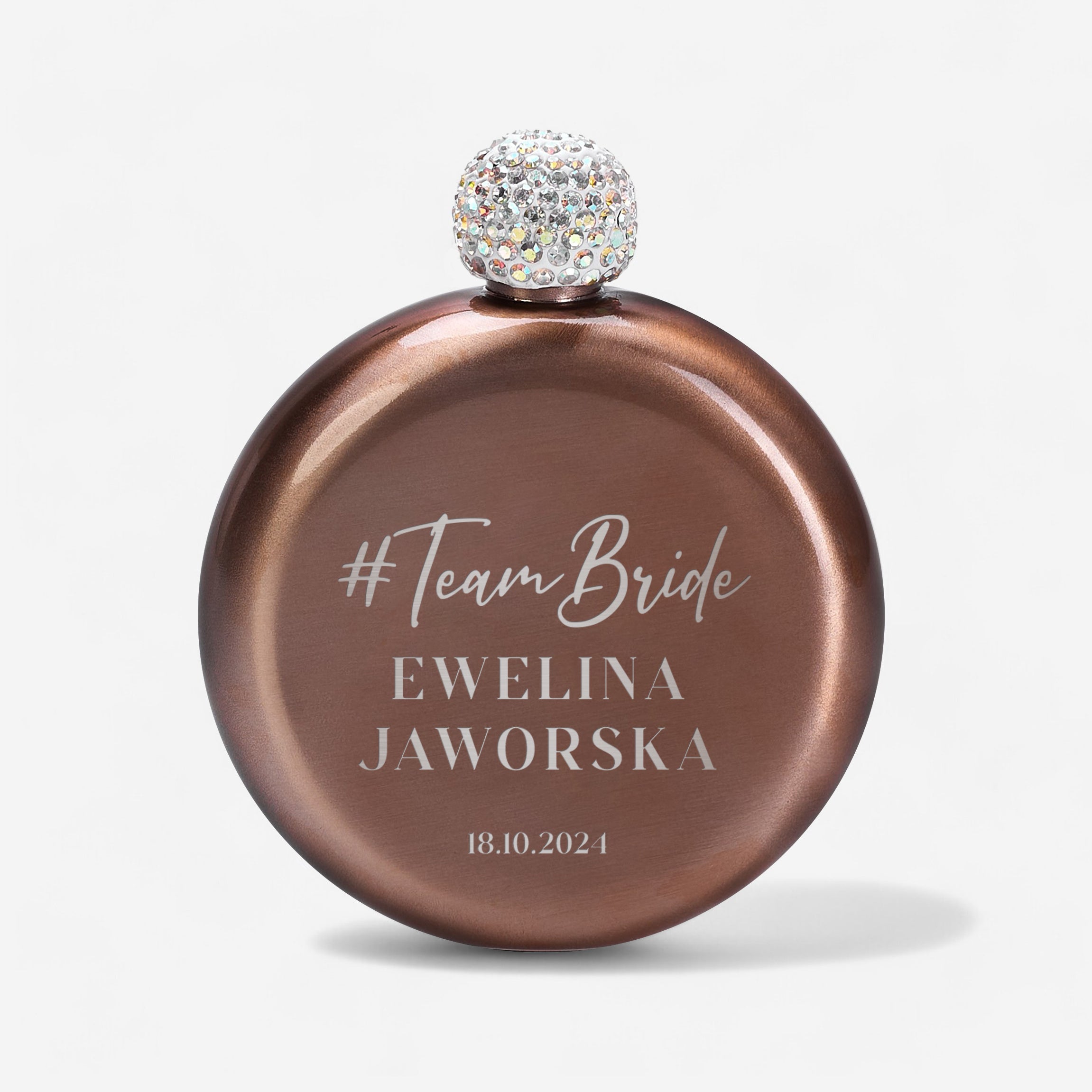 Grawerowana piersiówka na wieczór panieński - team bride