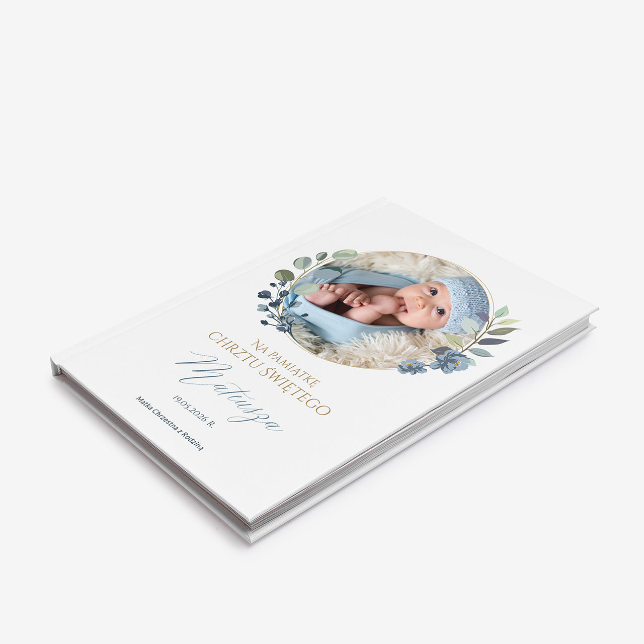 Personalizowana biblia - pamiątka na chrzciny personalizowana biblia na chrzest biblia ze zdjęciem 