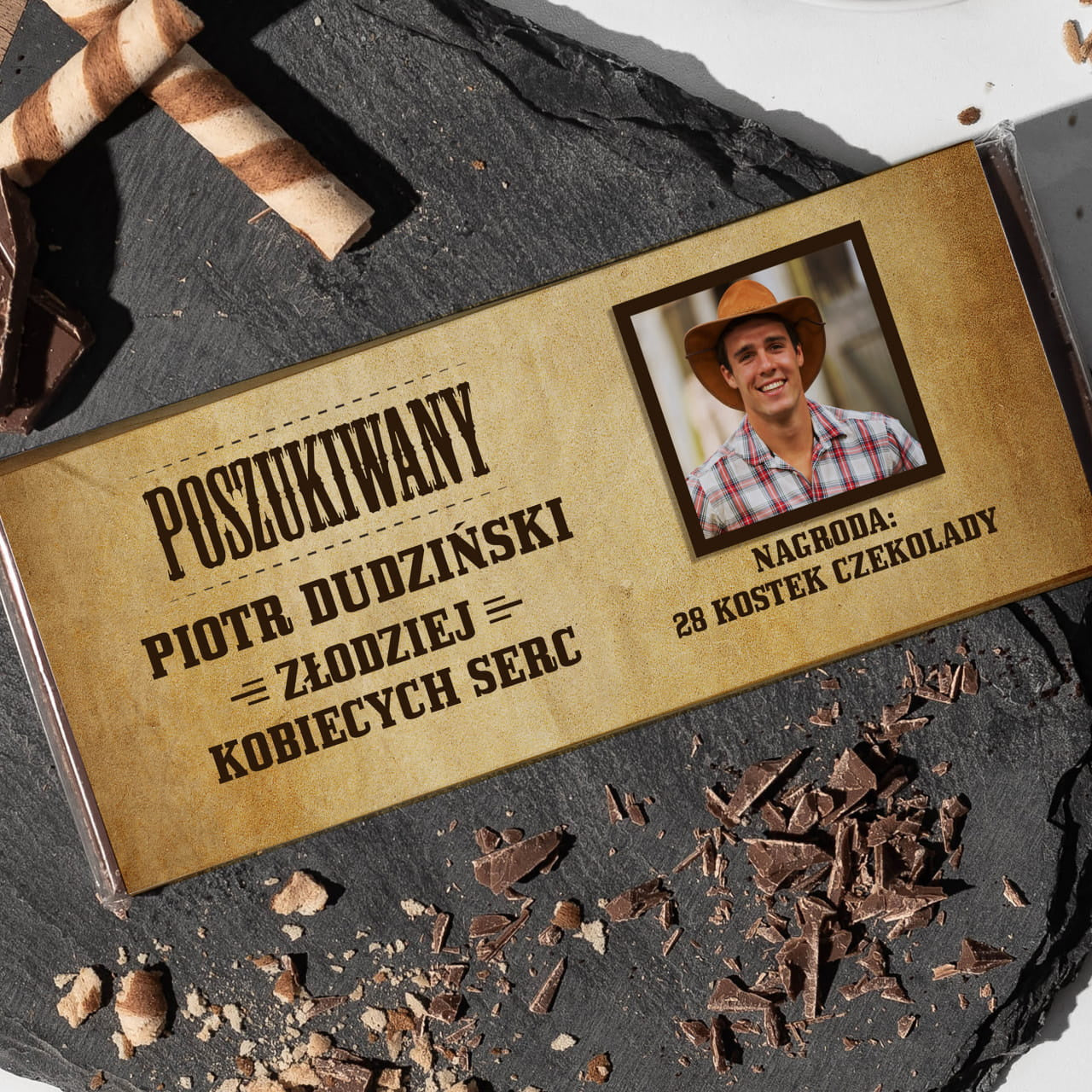 Śmieszna czekolada na Dzień Chłopaka