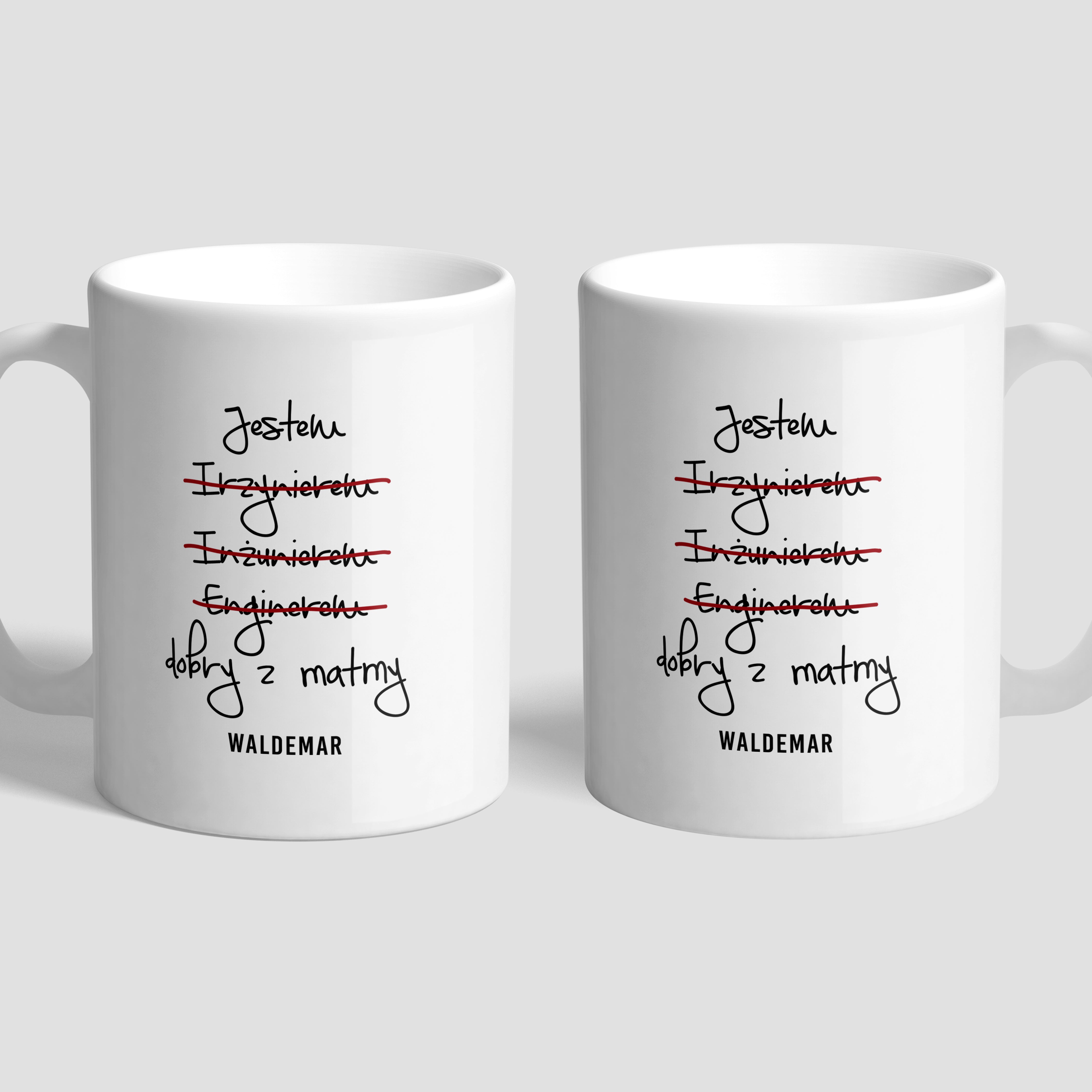 Personalizowany kubek dla inżyniera - Dobry Z Matmy kubek personalizowany prezent dla inżyniera