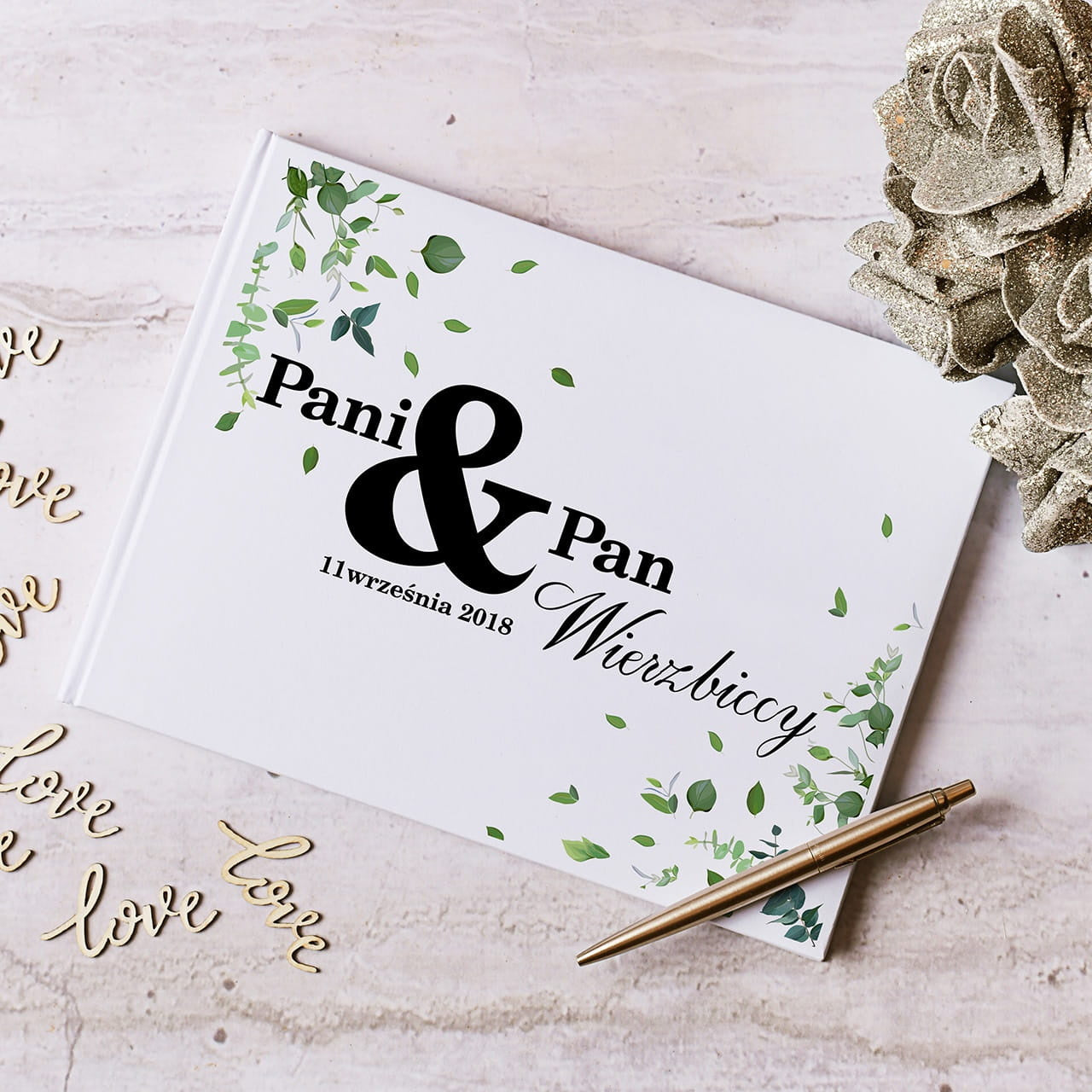 Personalizowana księga gości - Pani & Pan