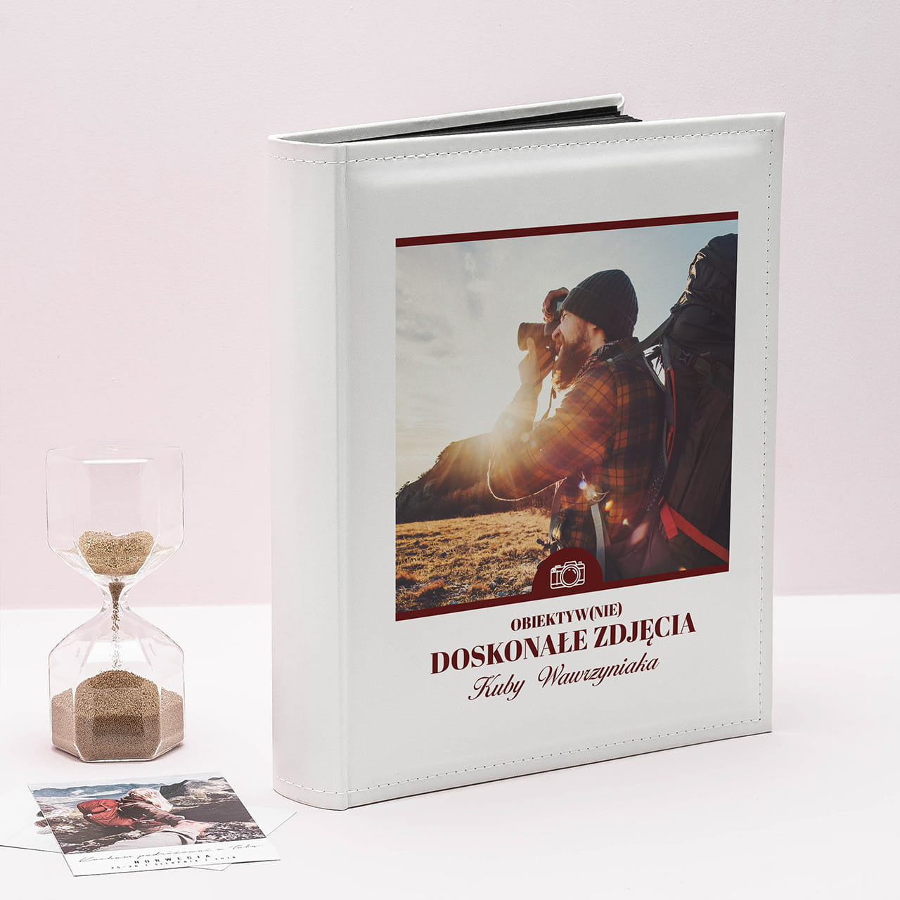 Album ze zdjęciem na okładce na prezent dla fotografa album na zdjęcia gadżet dla fotografa personalizowany album