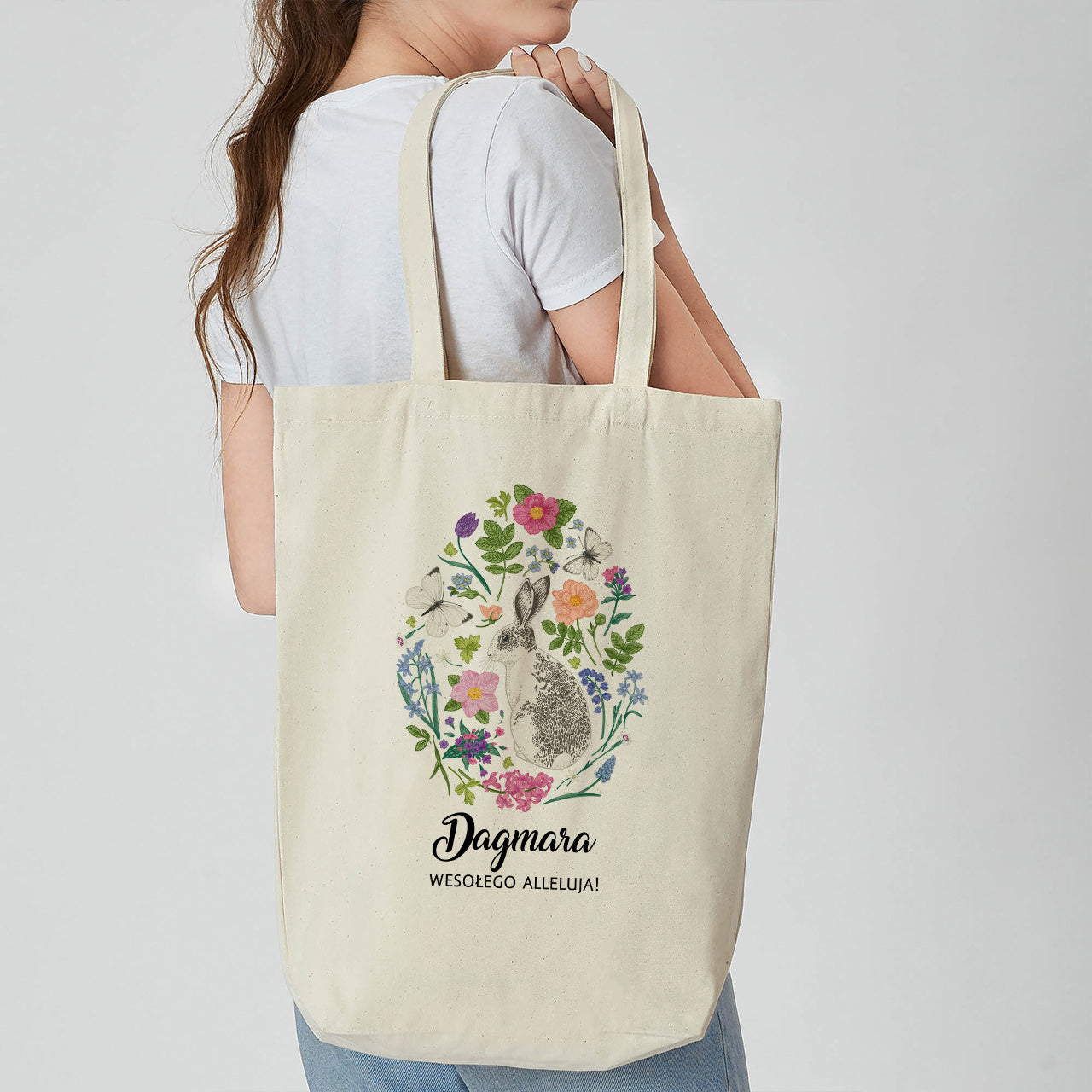 Torba Wielkanocna - Zając - prezent na Wielkanoc na niej
