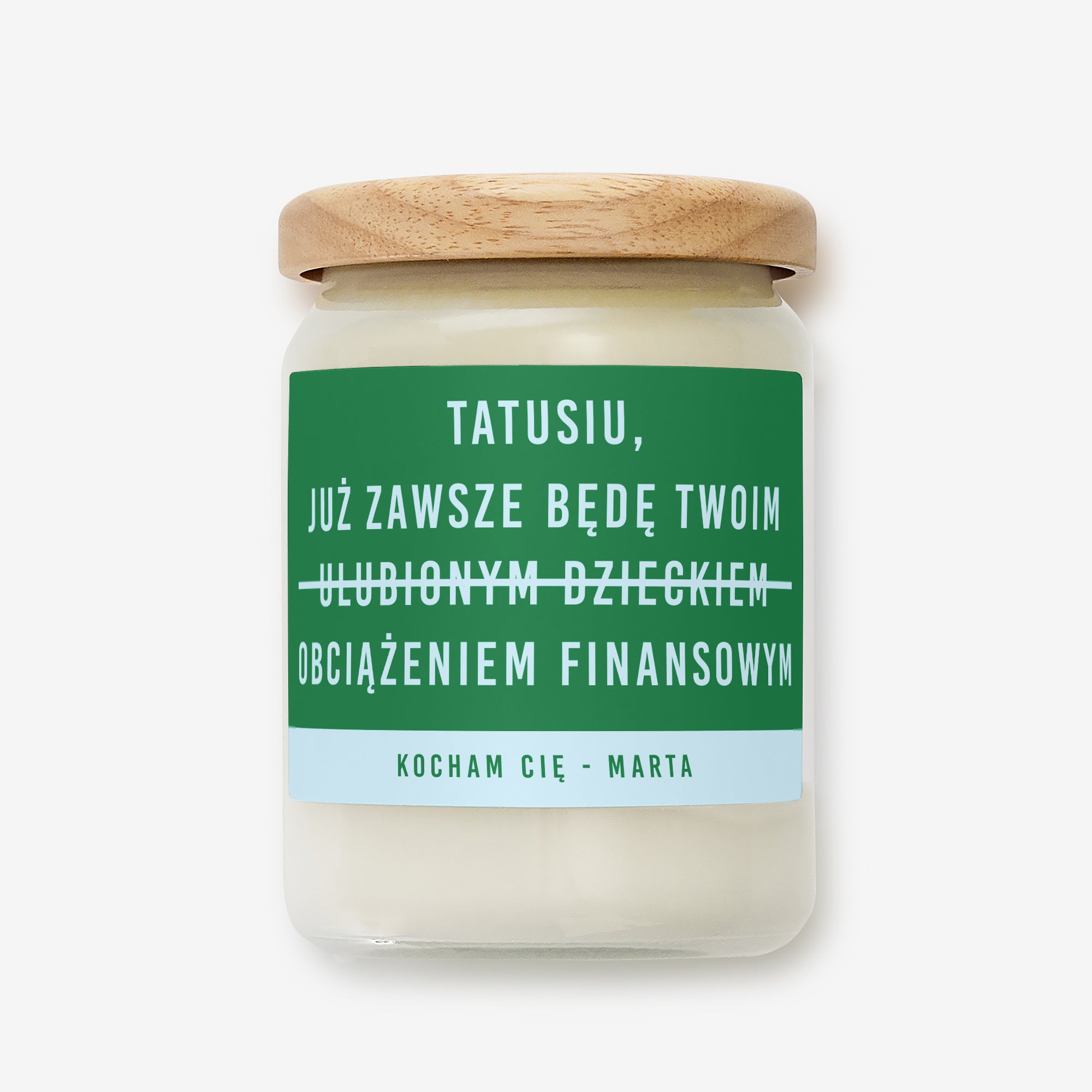 Personalizowana świeca - śmieszny prezent na Dzień Taty