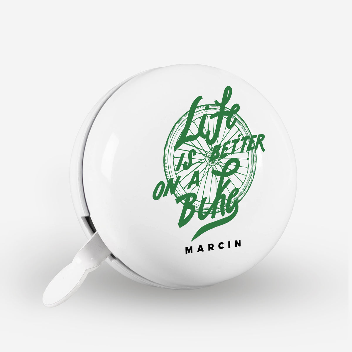 Dzonek rowerowy z personalizacją - life is better on a bike