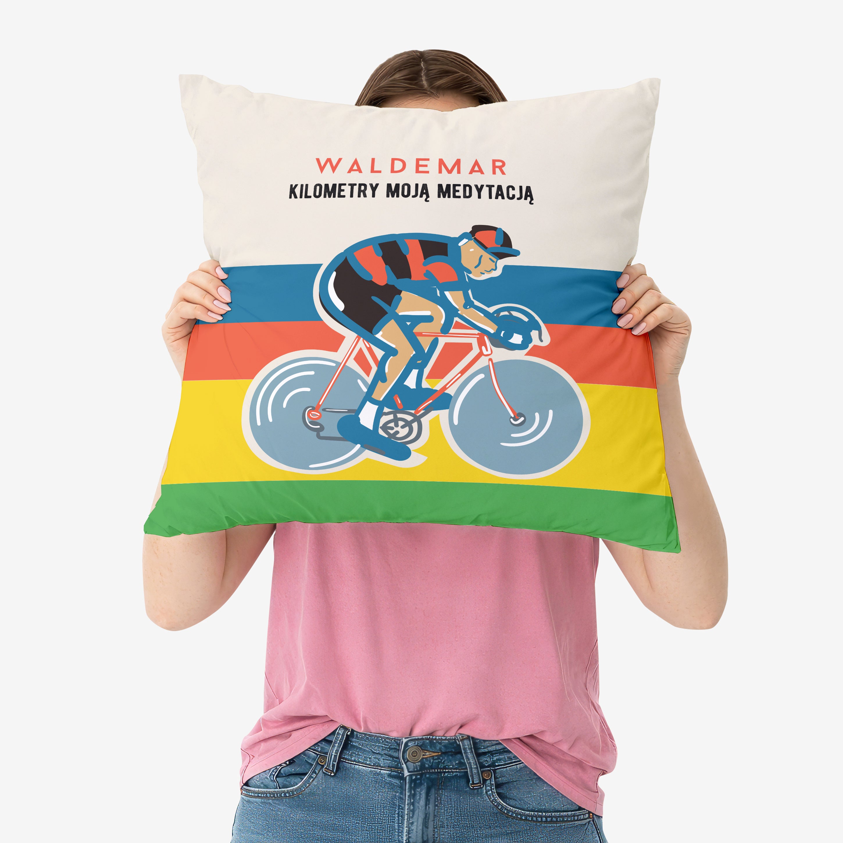 Personalizowana poduszka - prezent dla kolarza