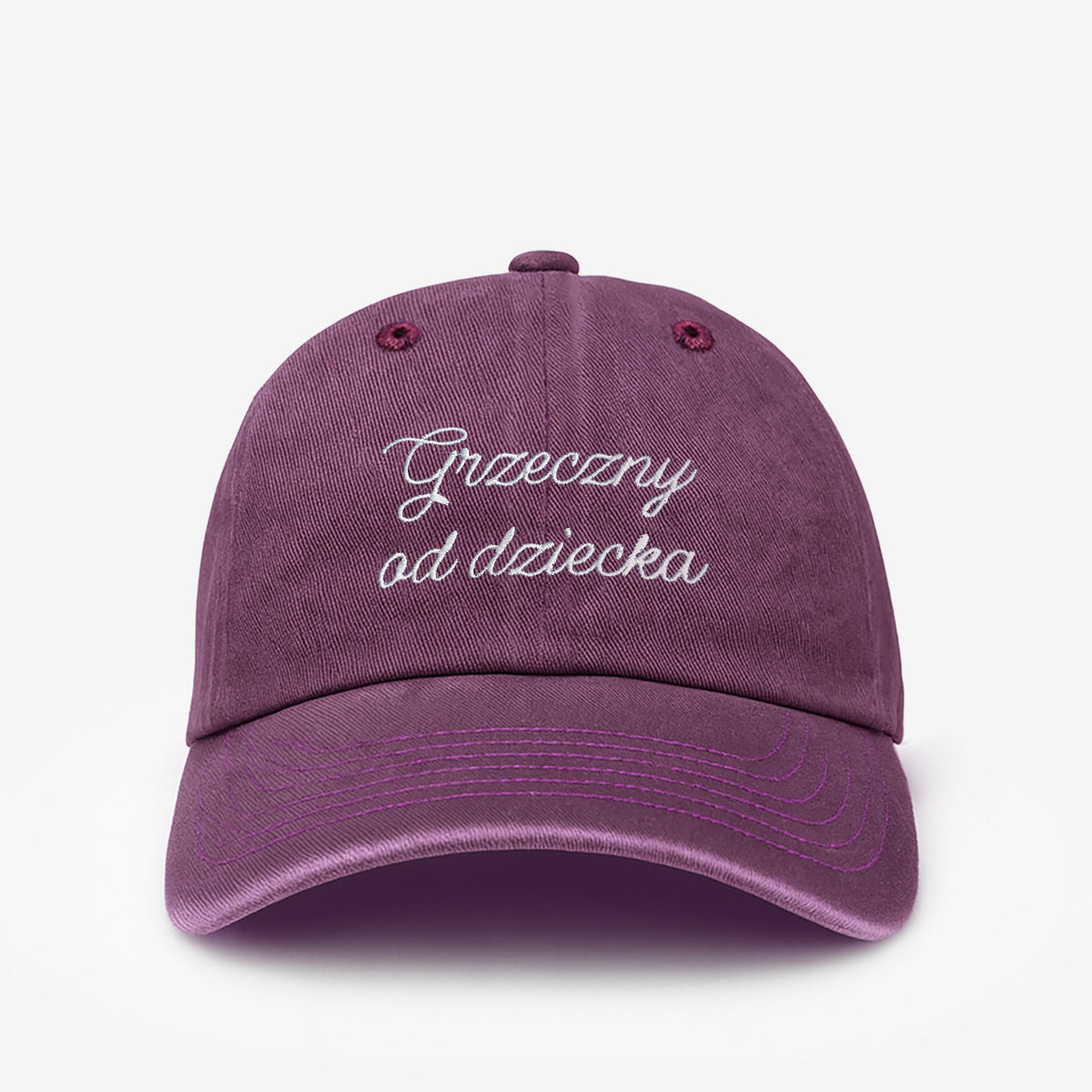 Czapka fioletowa z daszkiem - prezent dla niego 