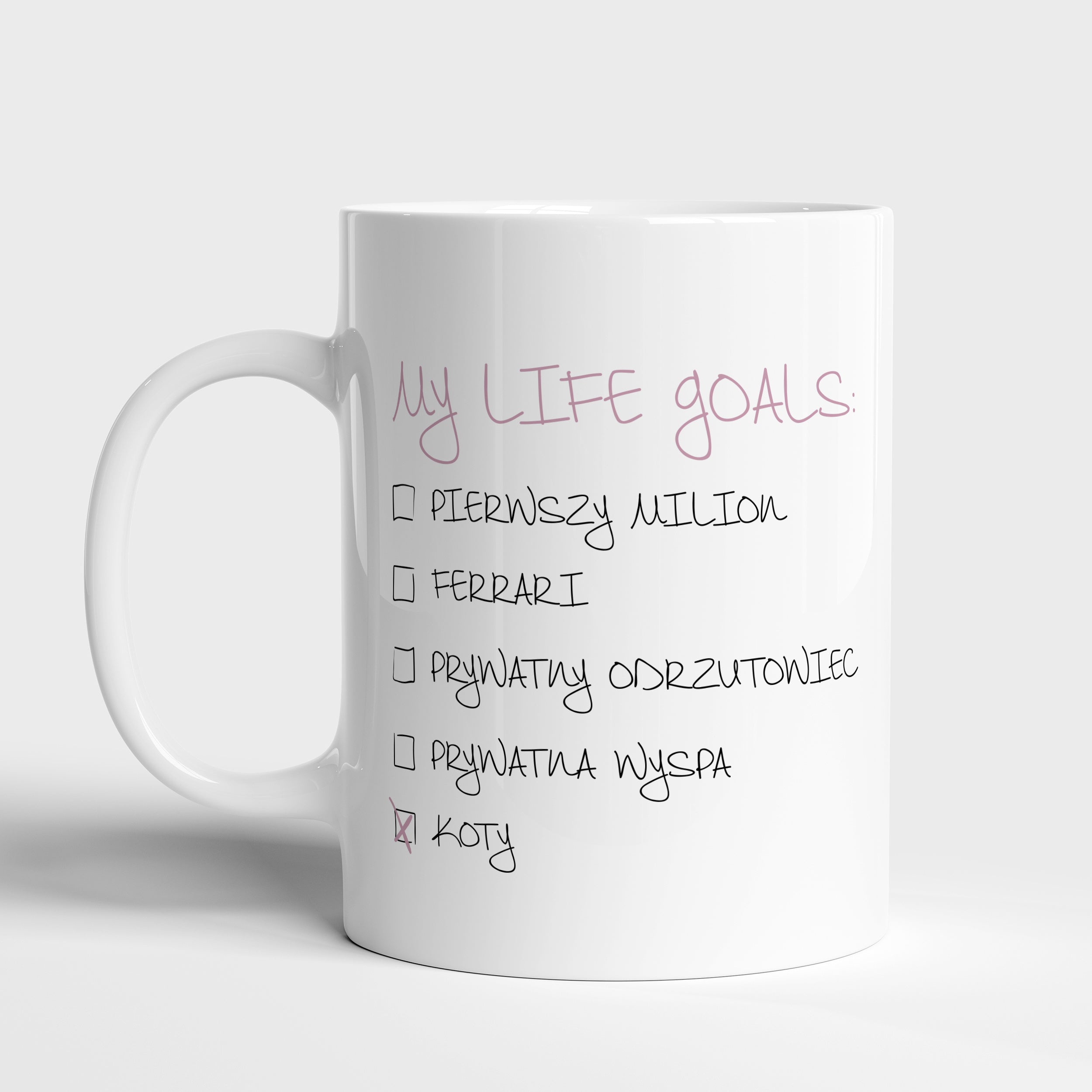 Kubek z dedykacją - Kotoholiczka - prezent dla miłośniczki kotów personalizowany kubek prezent dla kociary