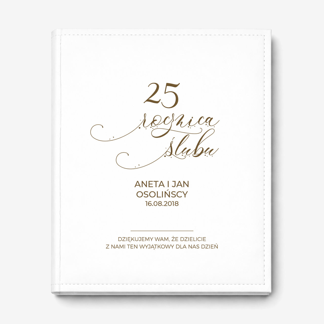 Grawerowany album z okazji Rocznicy Ślubu album na zdjęcia prezent na rocznicę ślubu personalizowany album