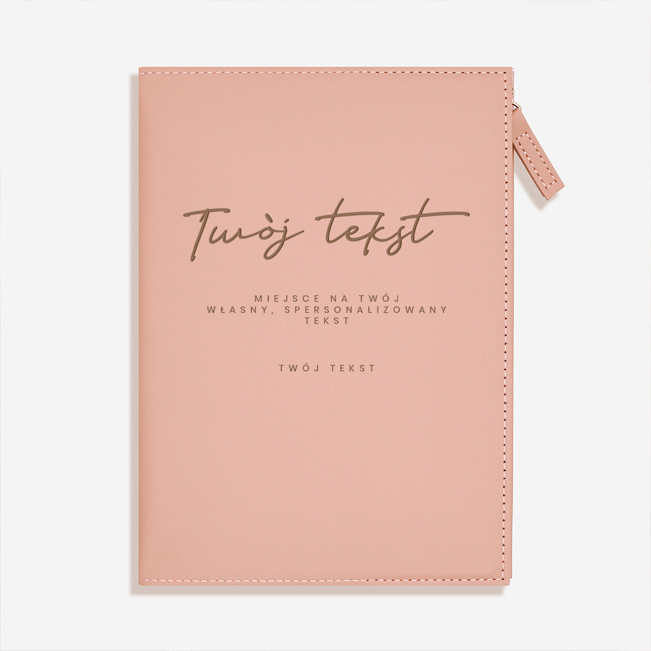 Personalizowany notes jasnoróżowy - Twój Tekst