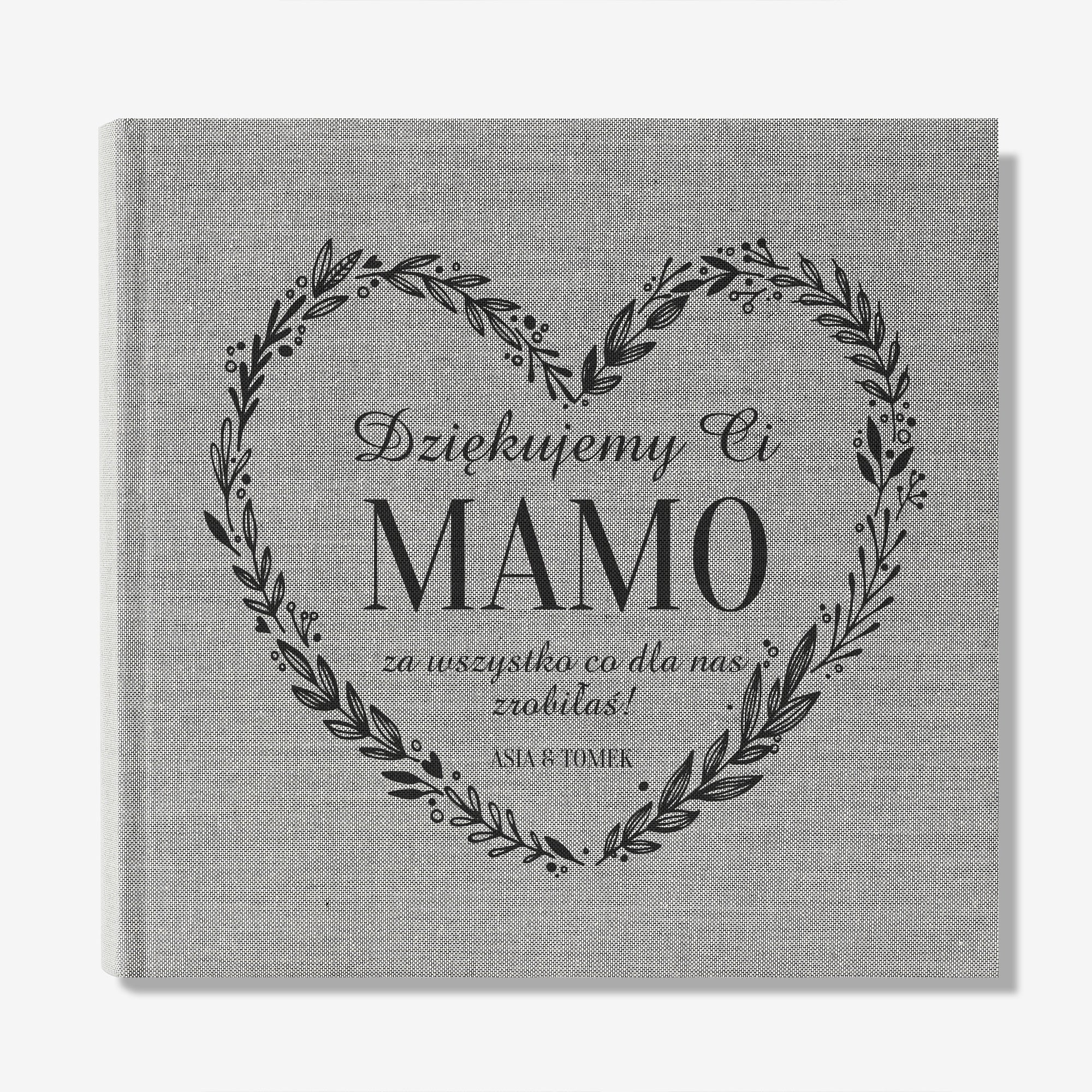 Duży album dla mamy na prezent z podziękowaniem prezent dla mamy prezent na dzień mamy podziękowanie dla mamy