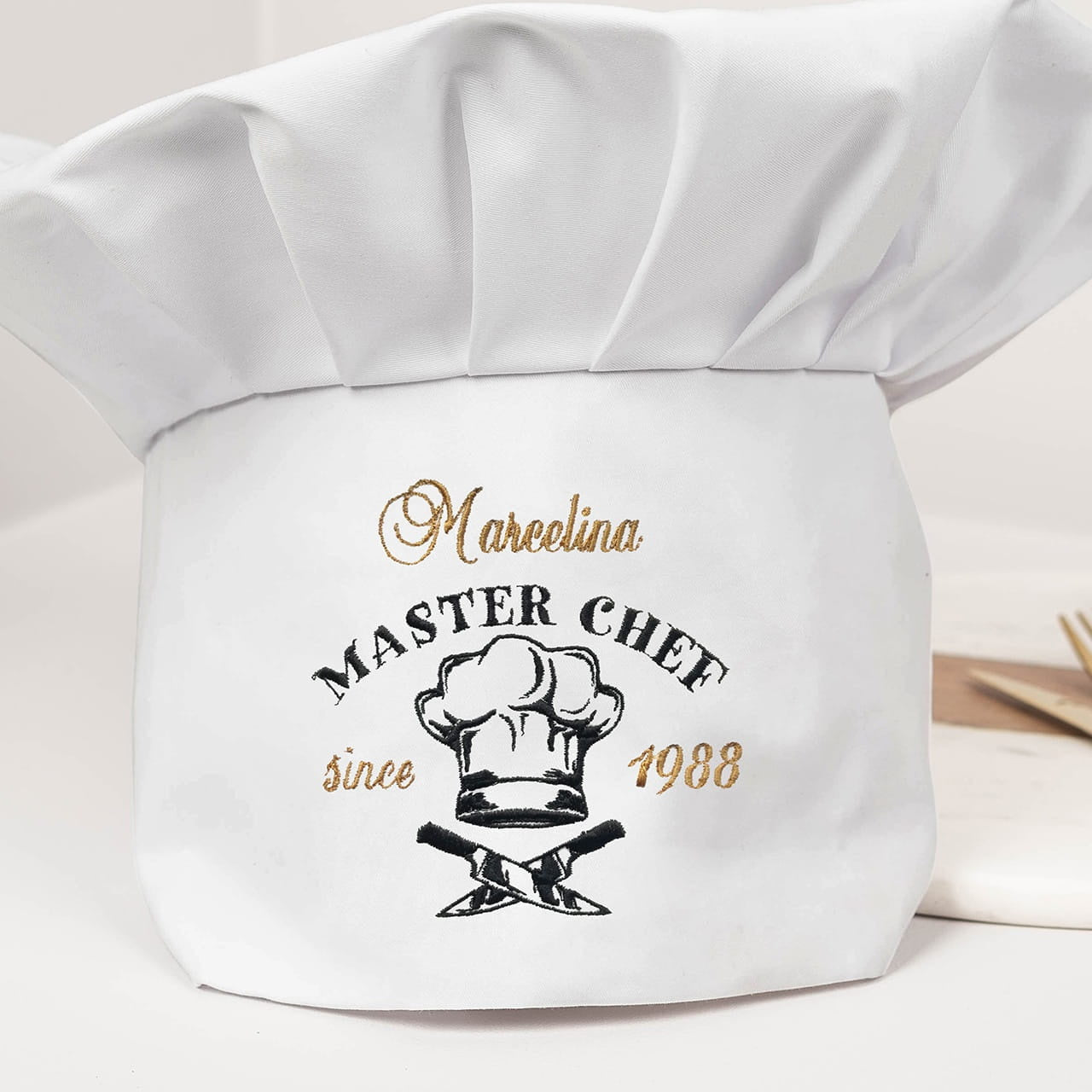 Czapka dla kucharza na urodziny - Master Chef czapka kucharska z imieniem prezent dla miłośnika gotowania