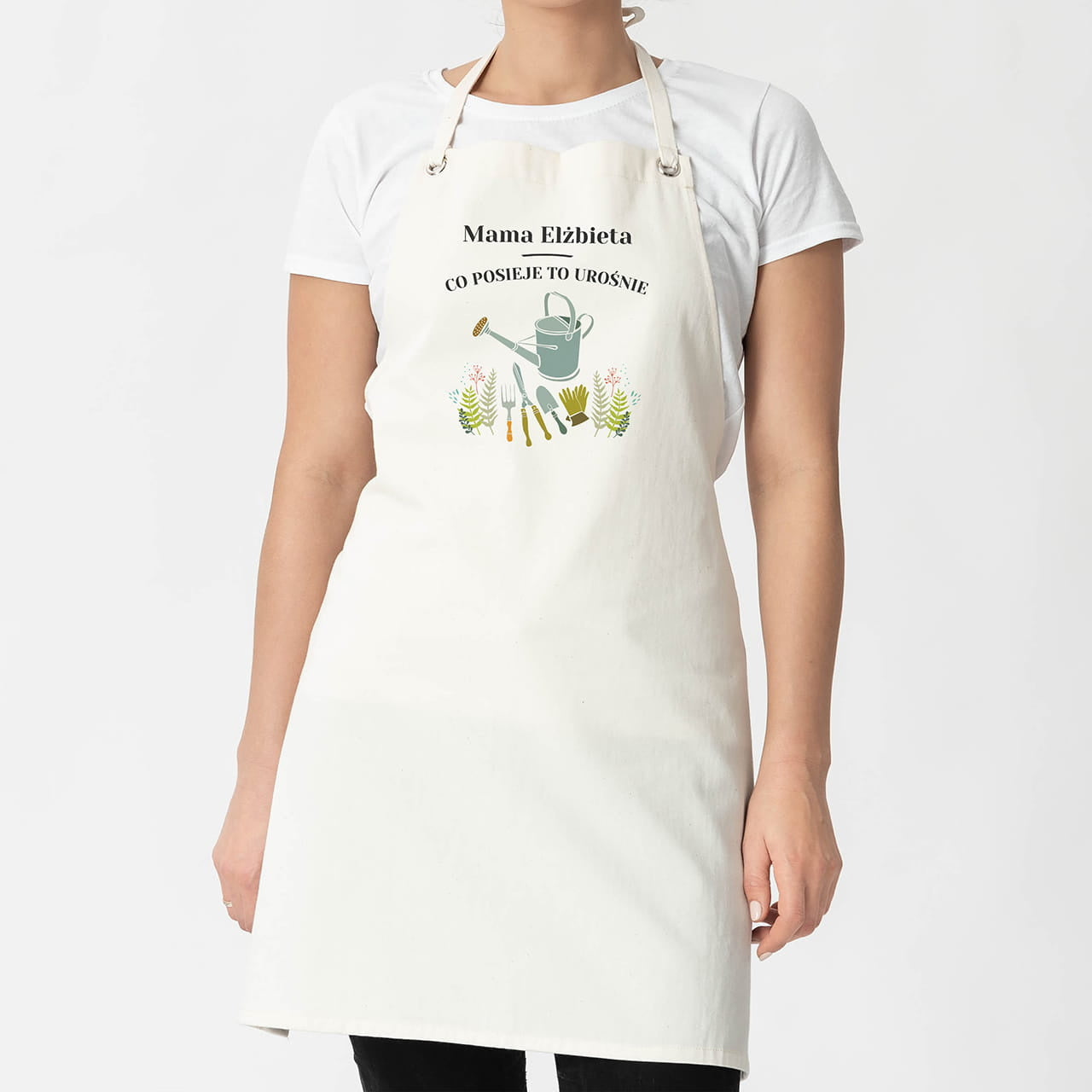 Ogrodowy fartuch dla mamy prezent dla mamy prezent na dzień mamy personalizowany fartuch fartuch ogrodowy