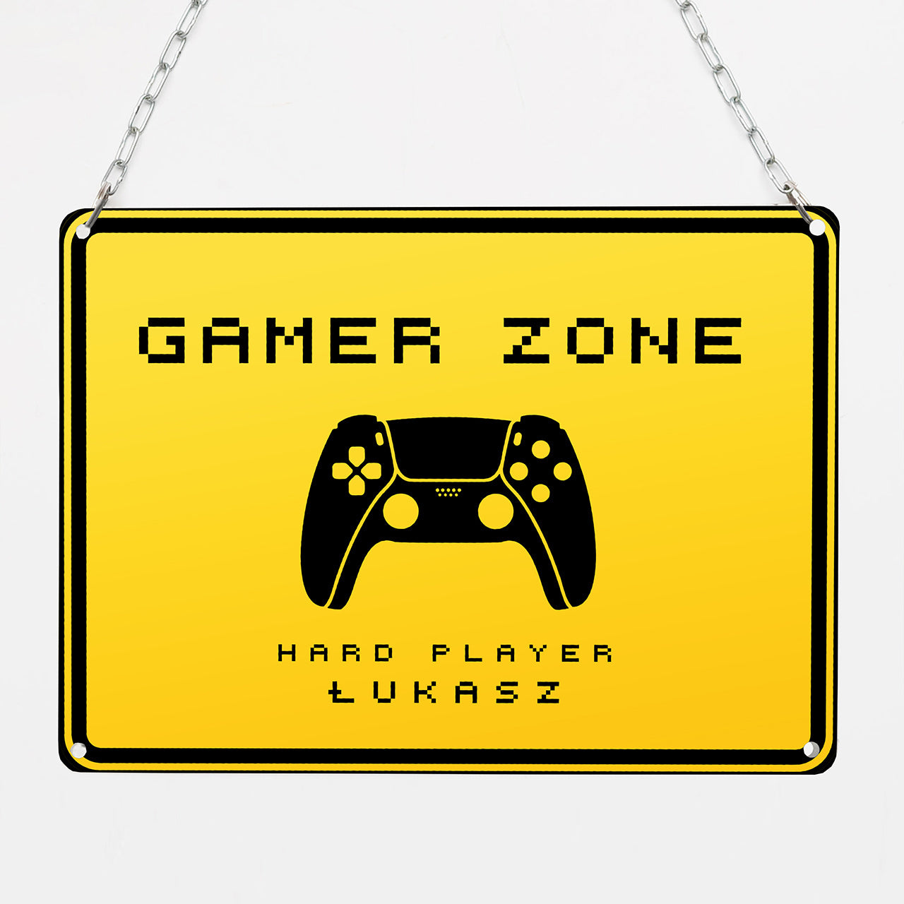 Metalowa tabliczka gracza - gamer zone