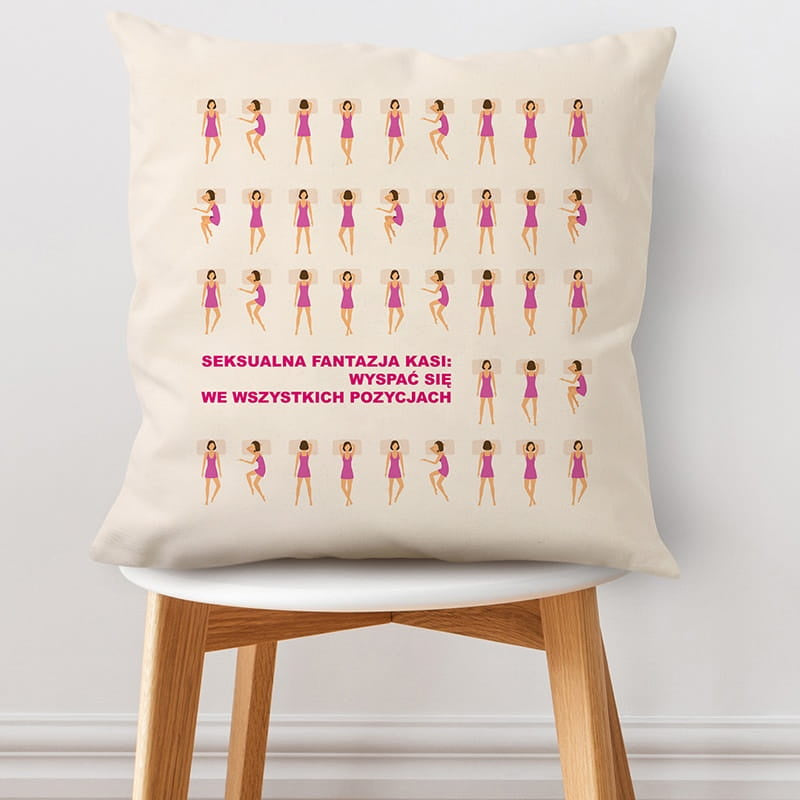 Śmieszna poduszka dla śpiocha personalizowana poduszka prezent dla śpiocha prezent dla domatora