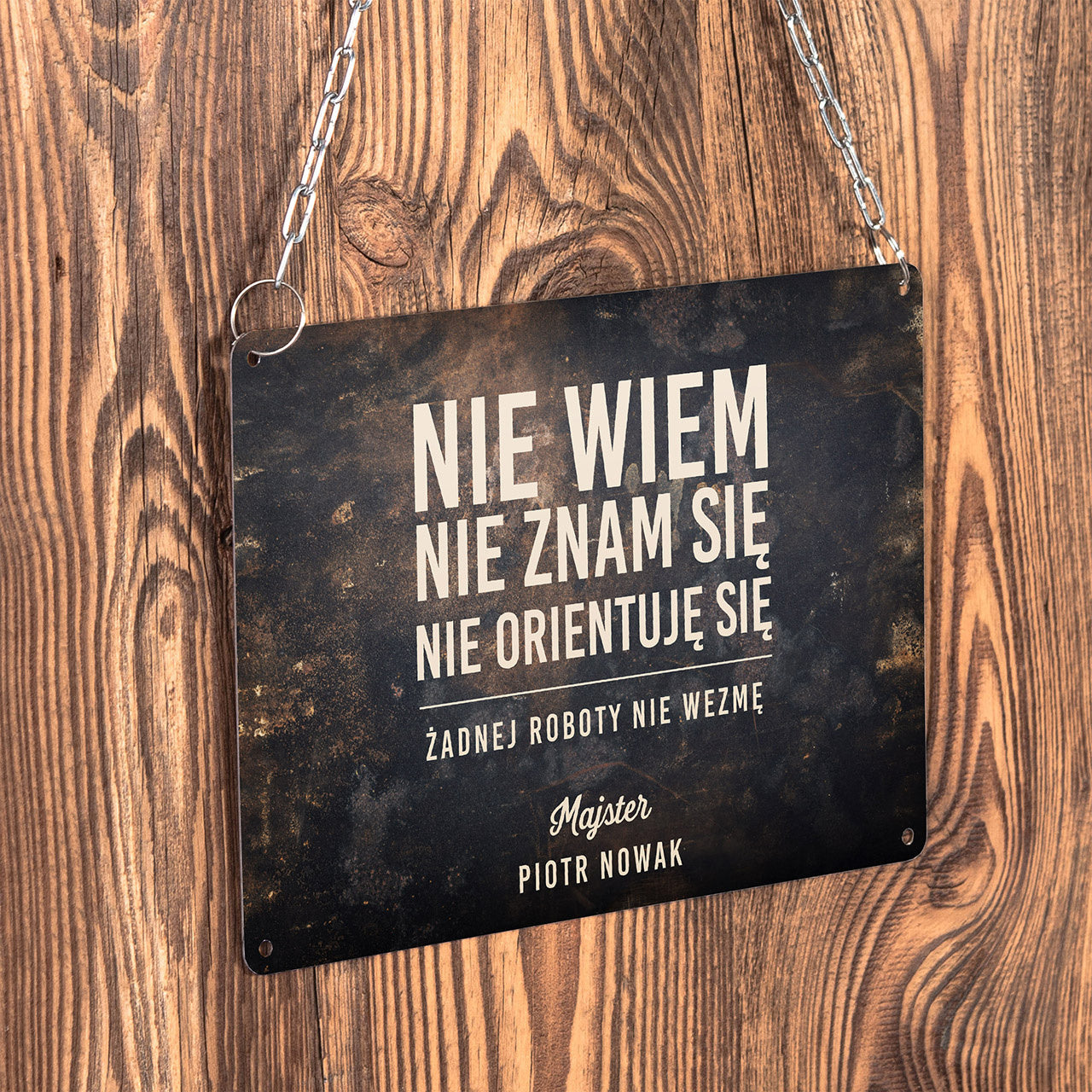 Personalizowana tabliczka - śmieszny prezent dla pracownika