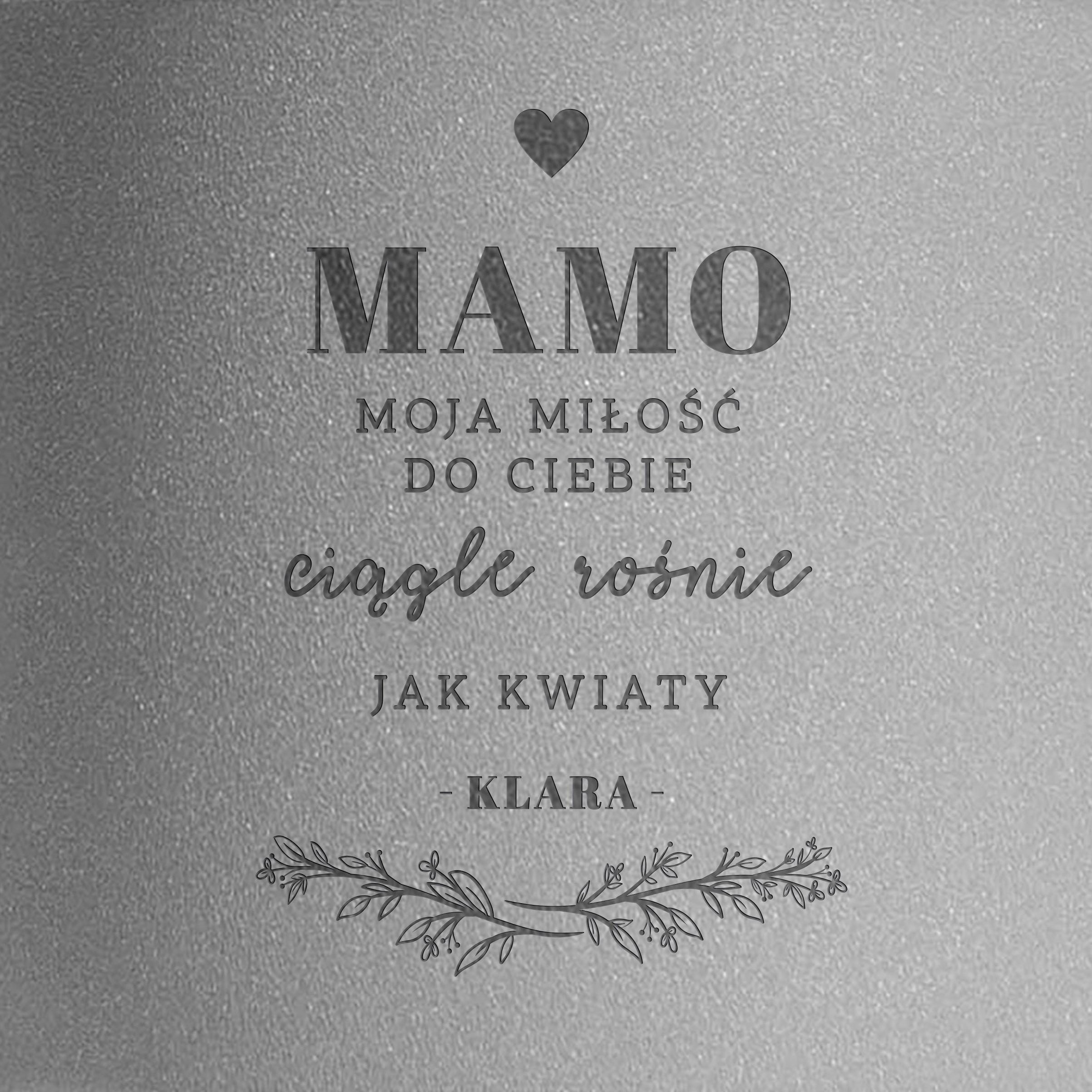 Grawerowana doniczka - prezent na Dzień Mamy