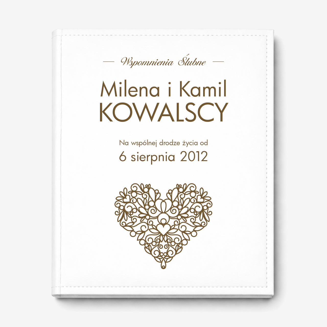 Grawerowany album na prezent na Ślub Cywilny album ślubny prezent dla pary młodej prezent na rocznicę ślubu