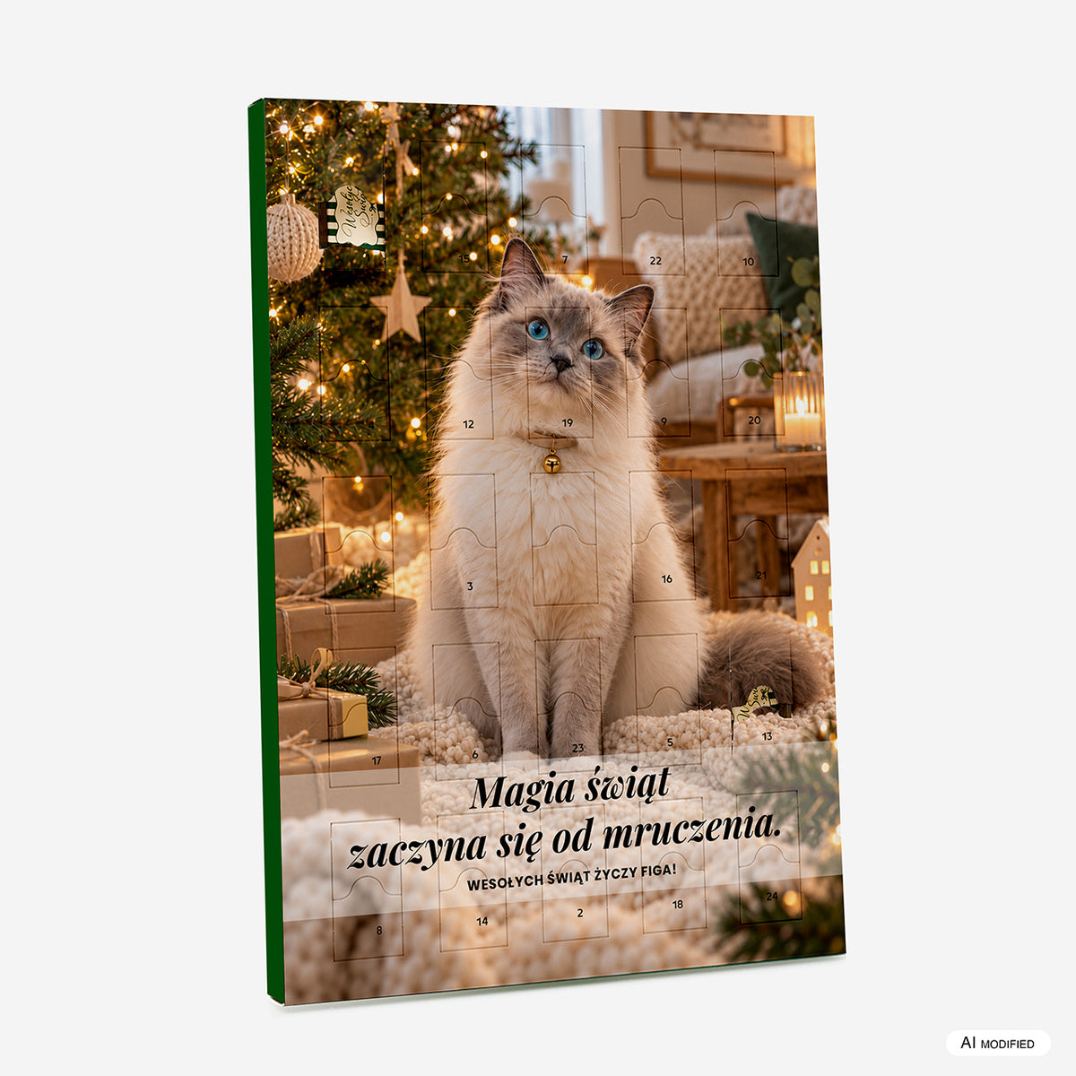 Personalizowany kalendarz adwentowy dla kociary - ze zdjęciem