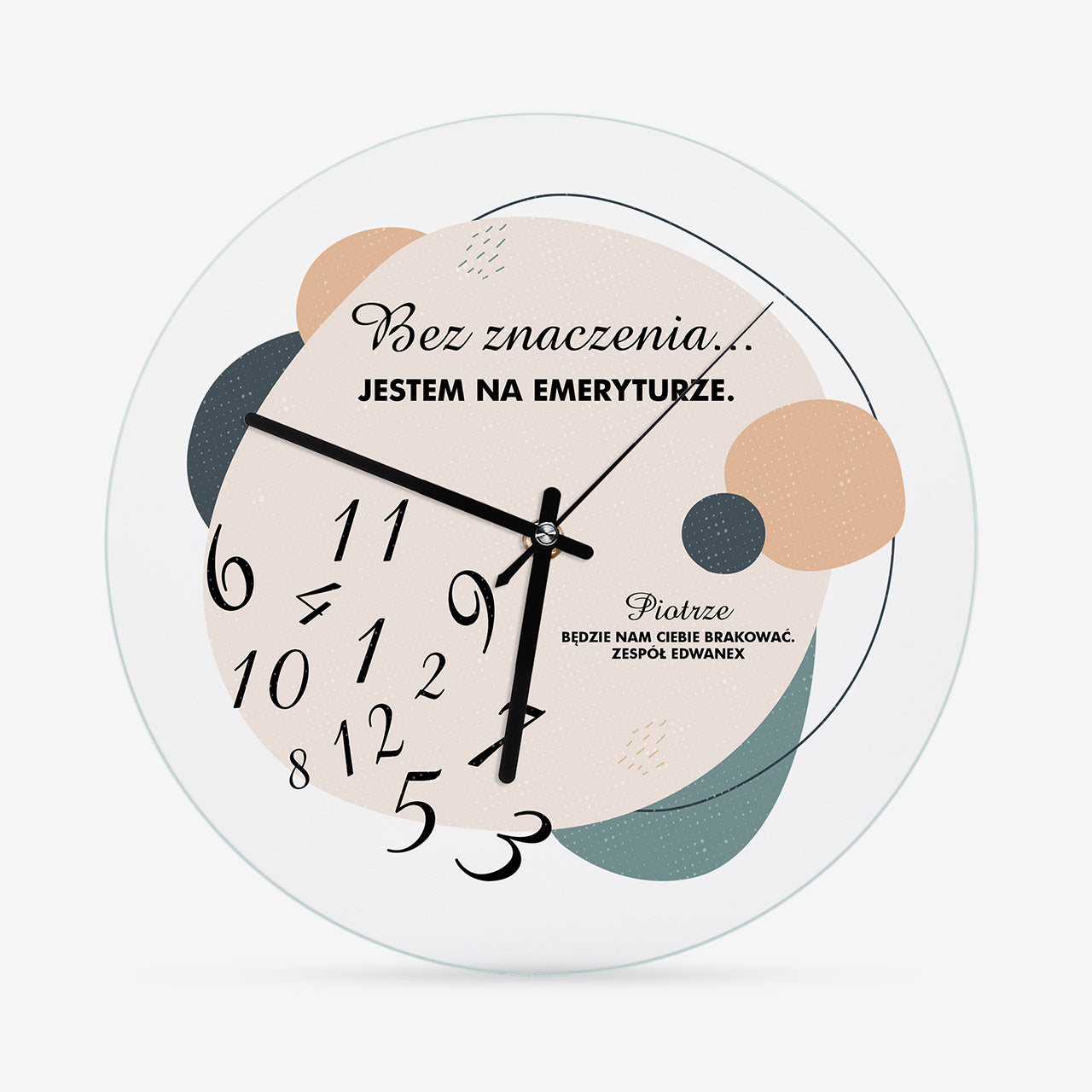 Zegar z personalizacją na prezent dla emeryta