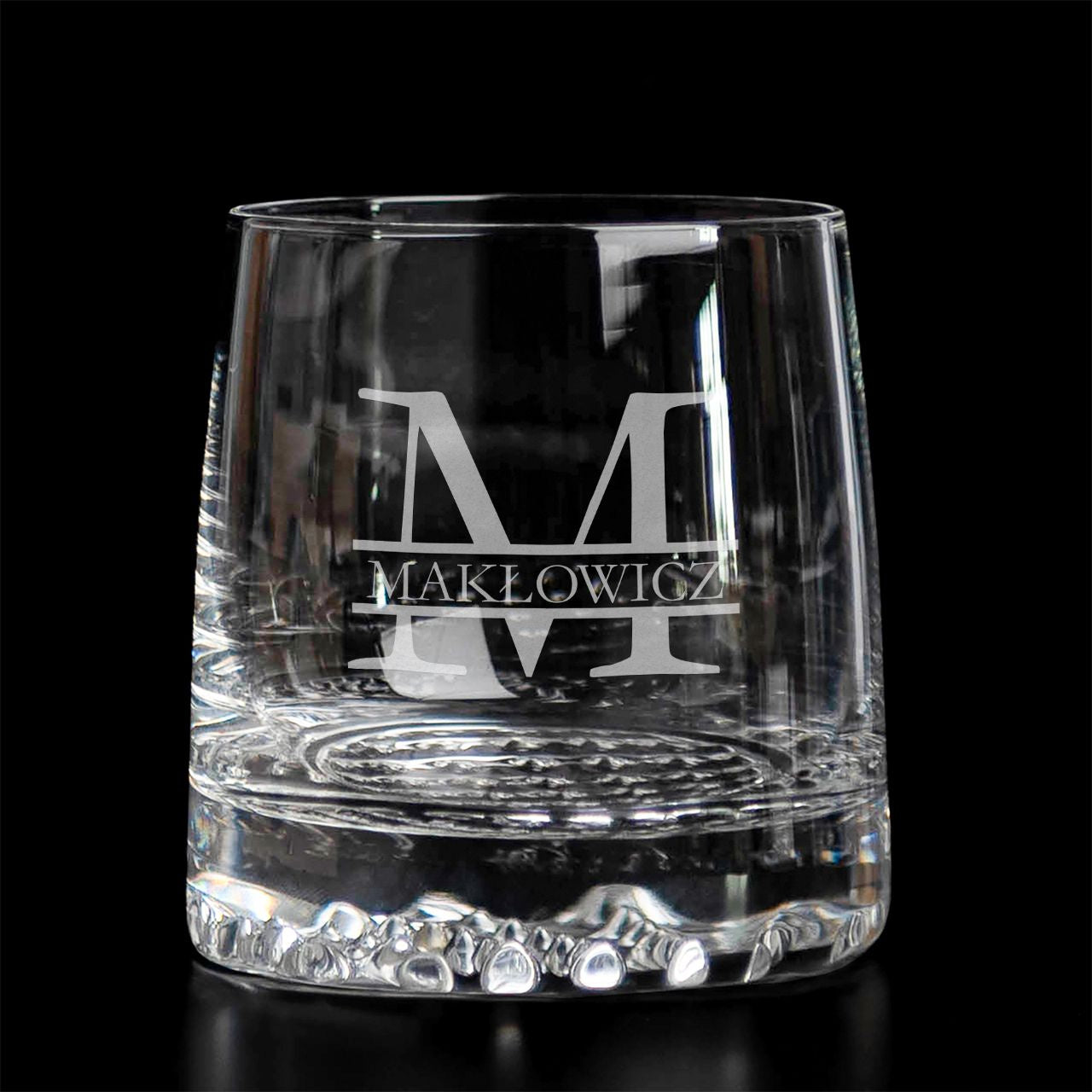 Grawerowana szklana do whisky - elegancki prezent