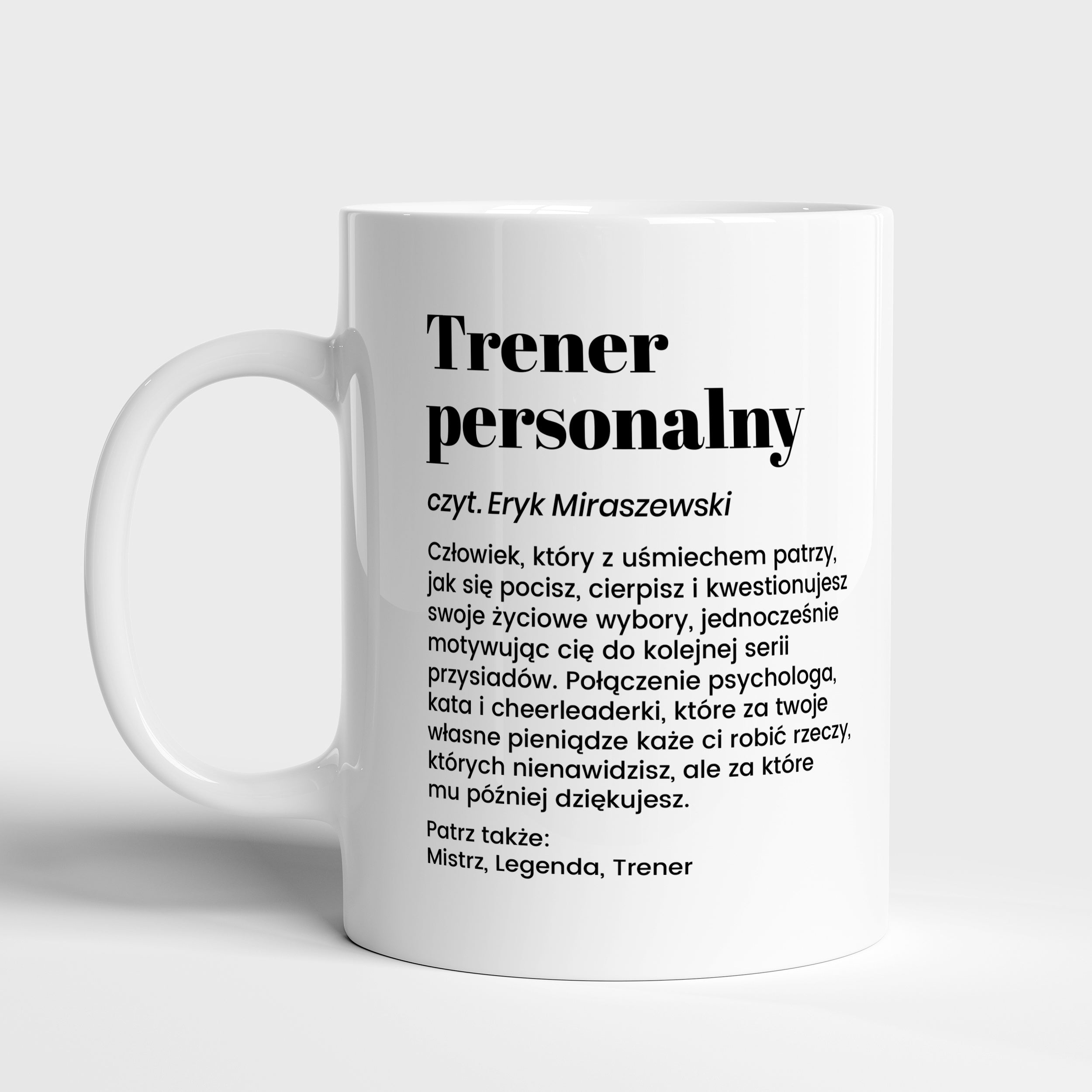 Kubek dla trenera personalnego prezent dla trenera śmieszny kubek personalizowany