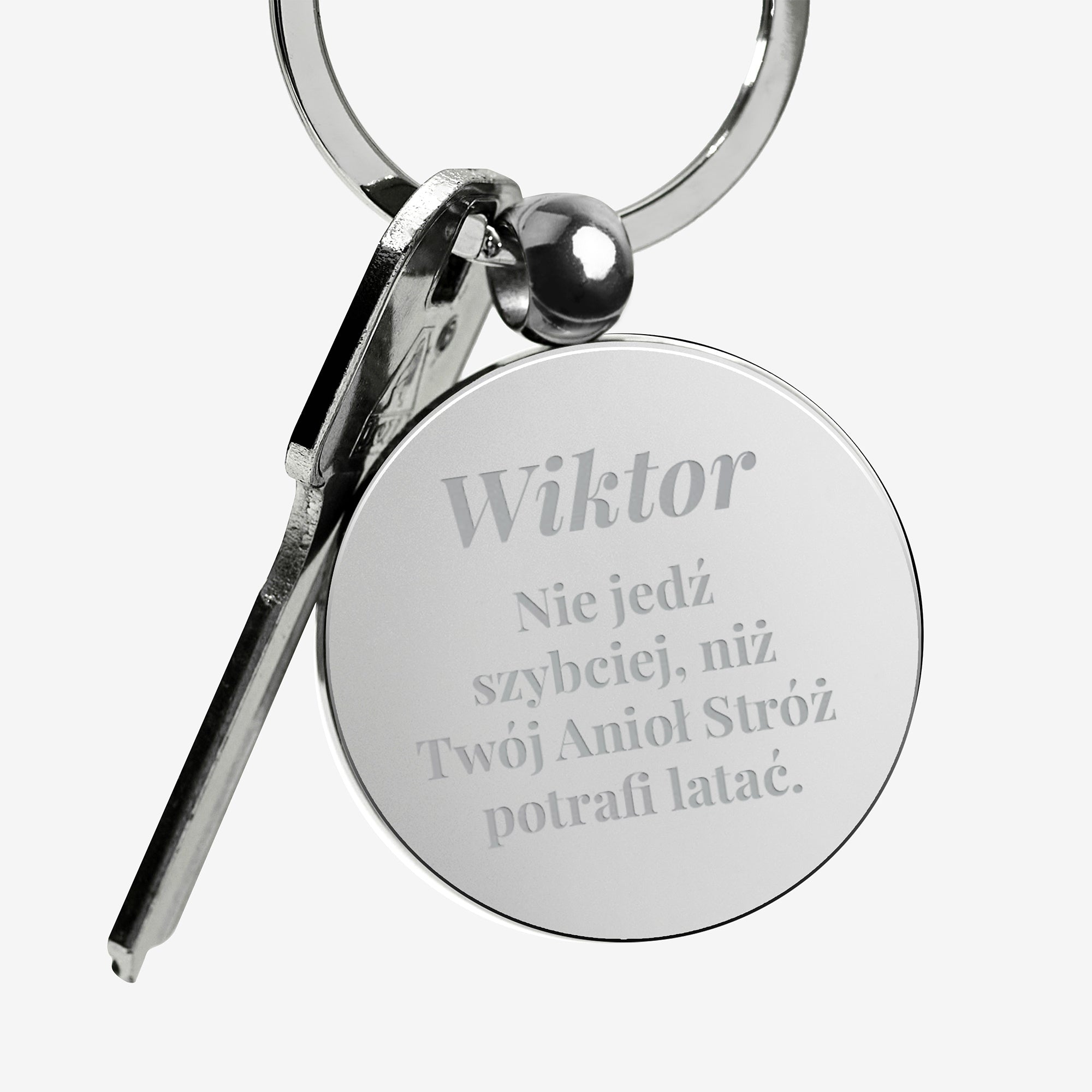 Grawerowany brelok dla kierowcy - przestroga