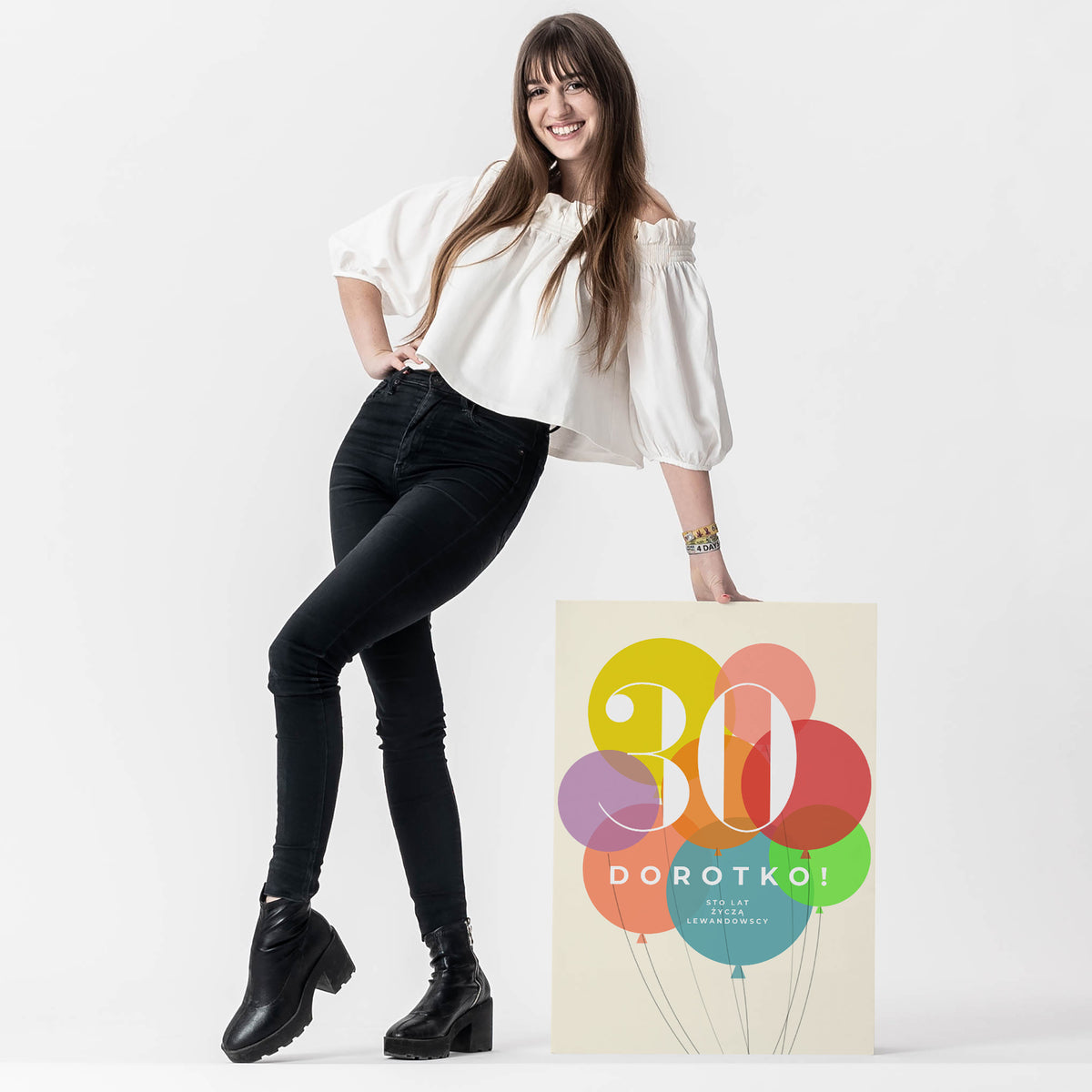 Kartka urodzinowa na 30 urodziny - balony